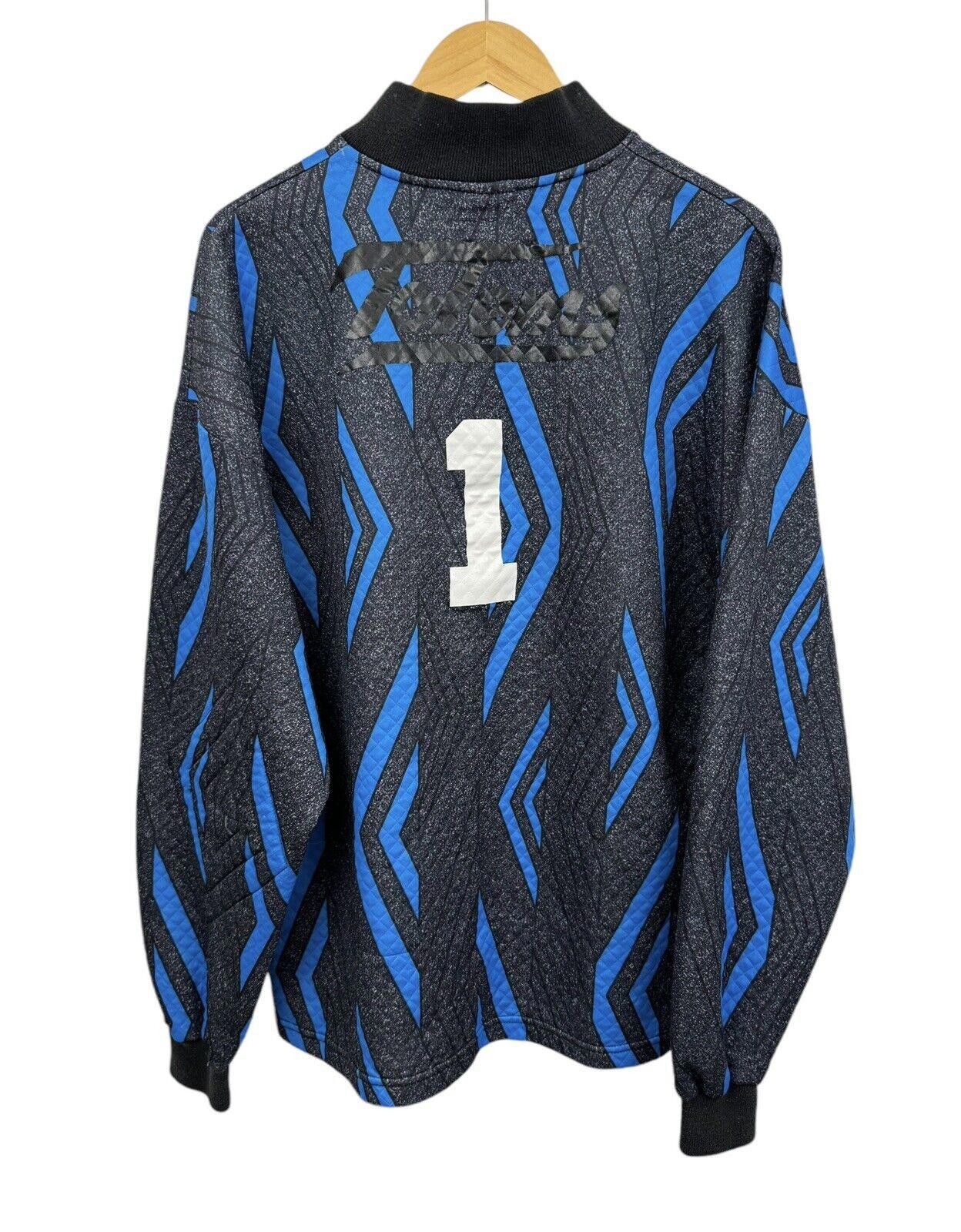 Umbro Vintage Umbro 90s Goalkeeper Kit Black #1 Blue Jersey L Size ONE SIZE - 2 Thumbnail