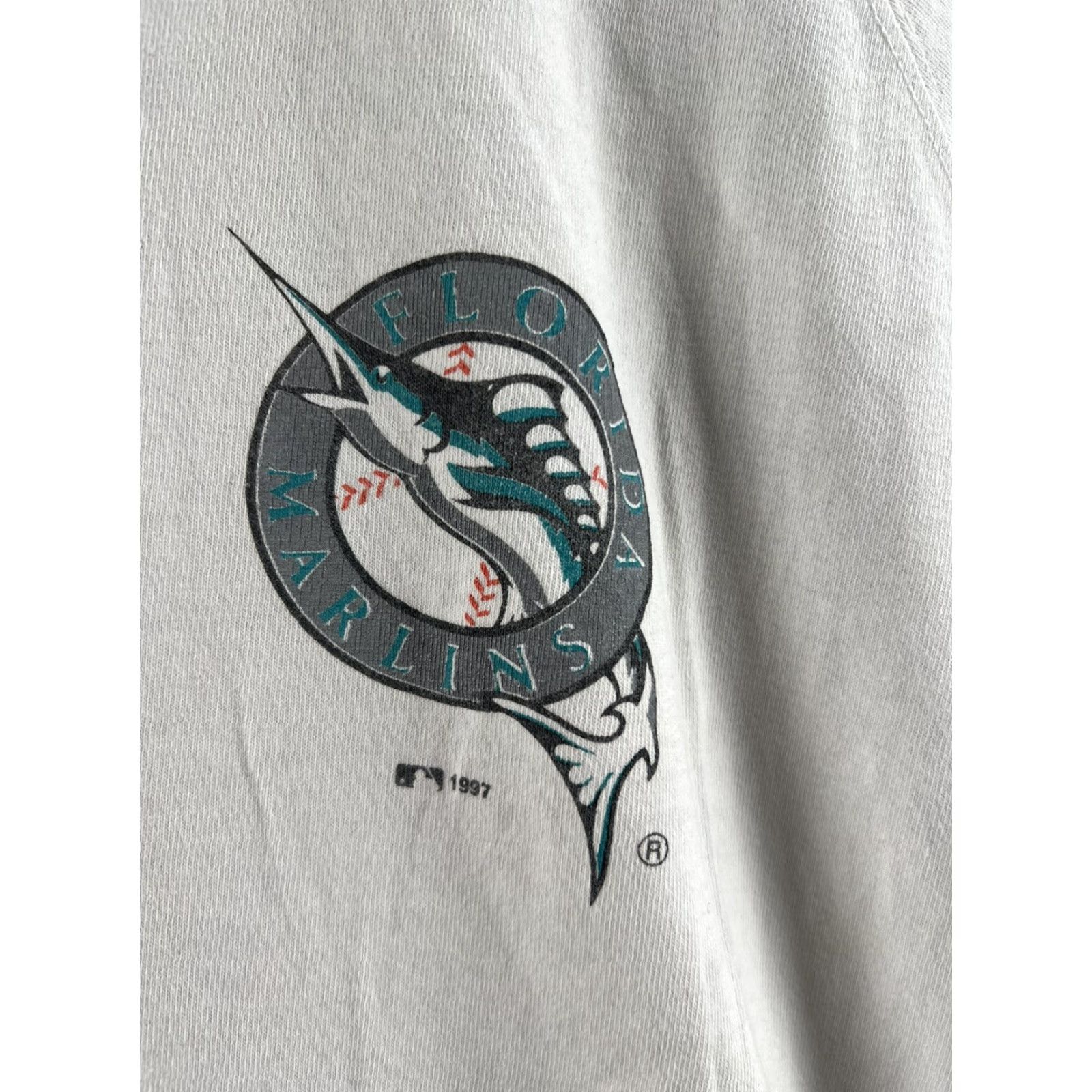 Starter VINTAGE Florida Marlins Jersey Mens XL White 90s Starter Baseball Short Sleeve Jersey Size US XL / EU 56 / 4 - 3 Thumbnail