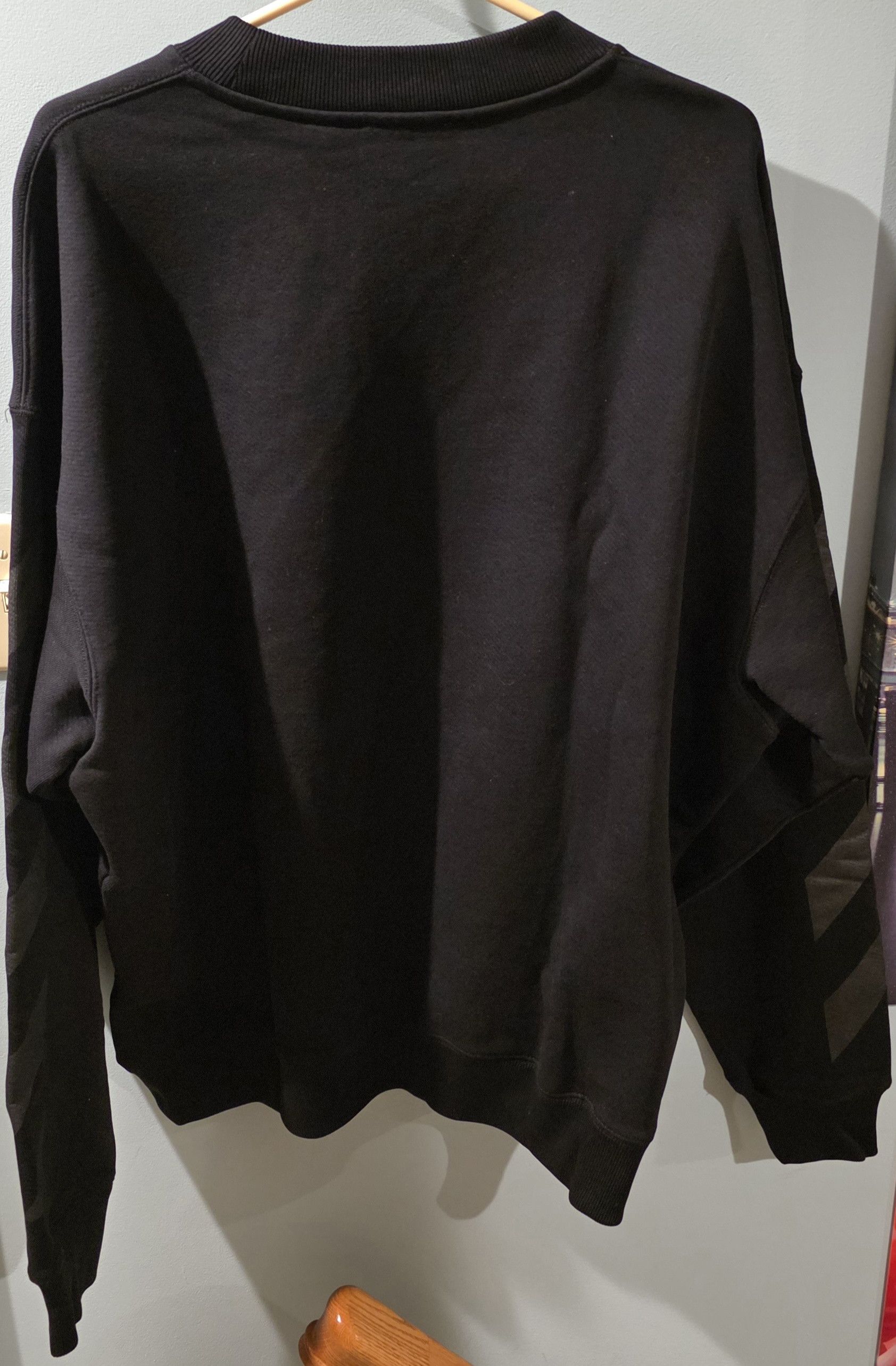 Off-White Off-White Cornely Cotton Diagonal Oversized Crewneck $1100 Size US L / EU 52-54 / 3 - 3 Thumbnail