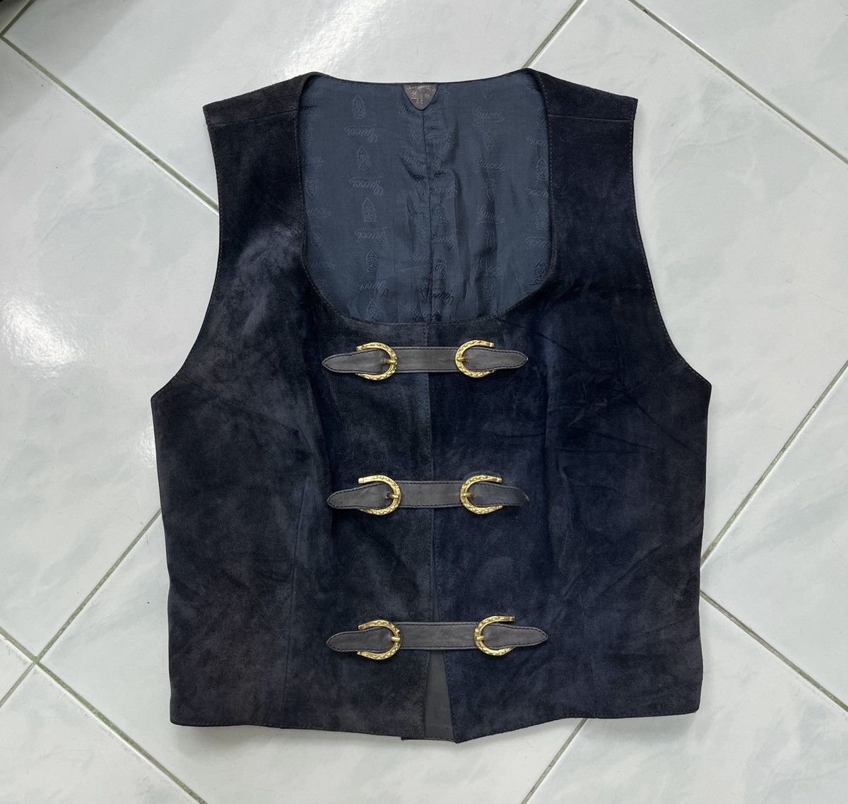 Gucci 🔥🔥🔥STEALS VTG GUCCI LEATHER VEST Size M / US 6-8 / IT 42-44 - 1 Thumbnail