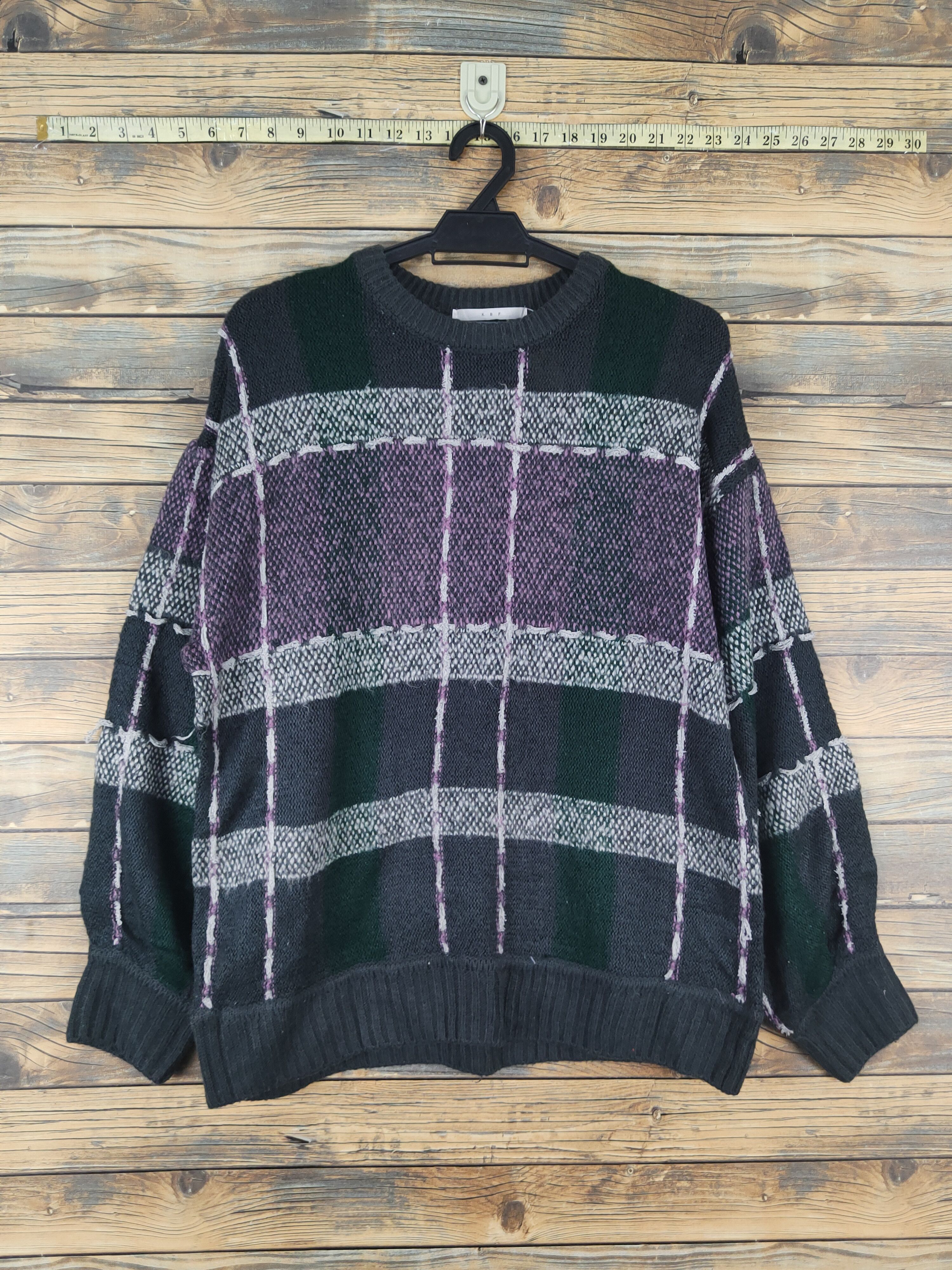 Japanese Brand KBF Dark Gray Pink Knitwear Sweatshirts #W1268 Size US M / EU 48-50 / 2 - 1 Thumbnail