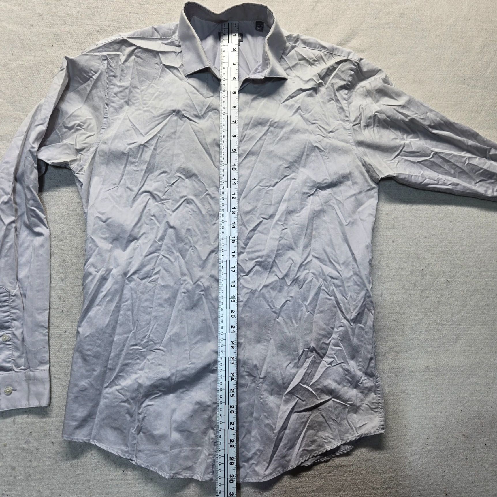 Kenneth Cole VINTAGE Kenneth Cole Reaction Dress Shirt Long Sleeve Gray Plaid Slim Fit Men's 15.5 Size 40R - 6 Thumbnail