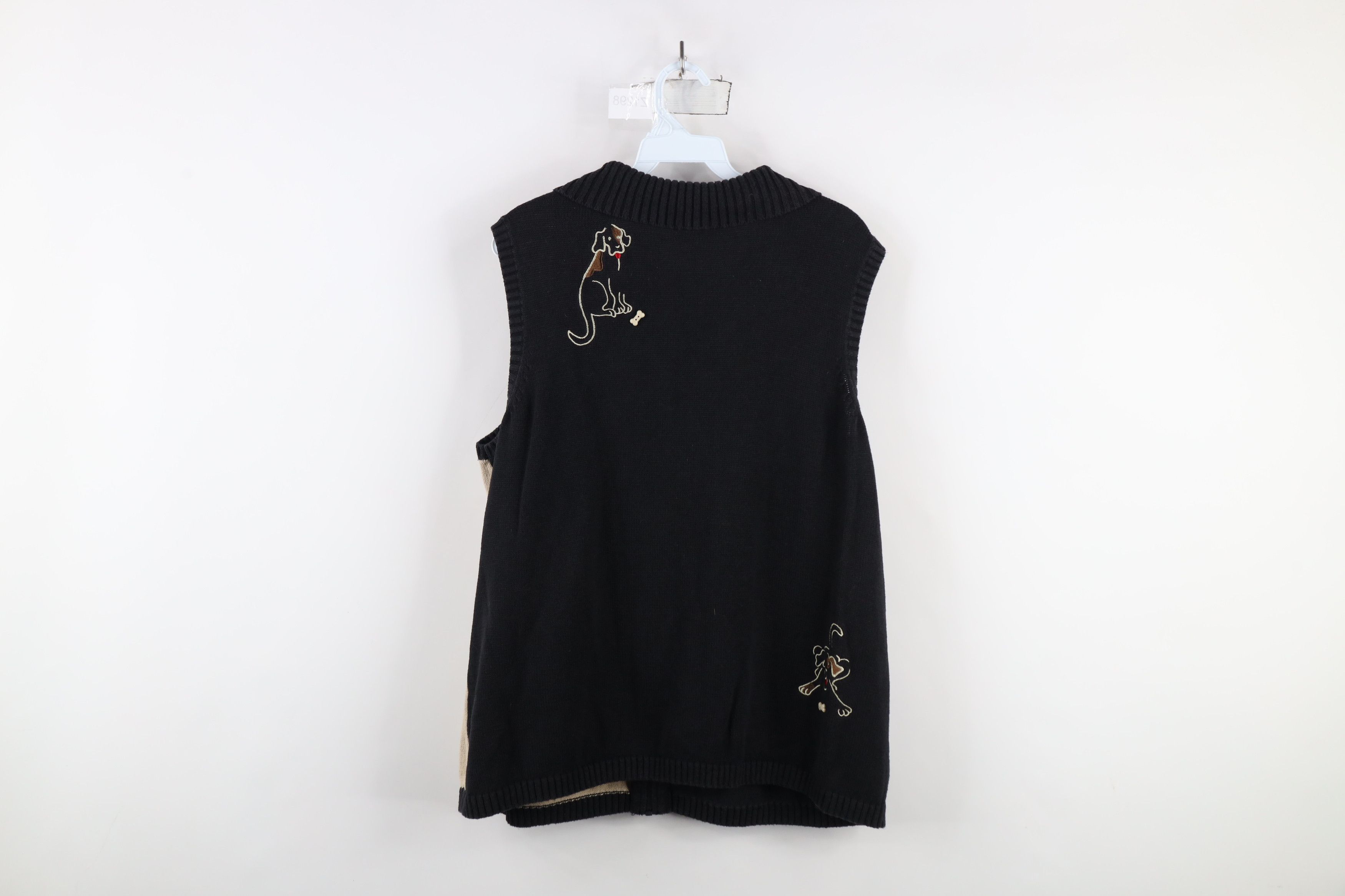 Vintage Vintage 90s Streetwear Dog Puppy Knit Full Zip Sweater Vest Size XXL / US 16-18 / IT 52-54 - 11 Thumbnail