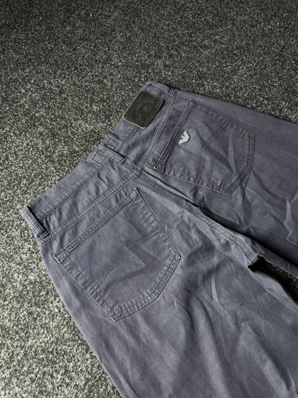 Armani 90s Armani Jeans Washed Faded Blue Straight Fit Denim Pants Size US 30 / EU 46 - 17 Thumbnail