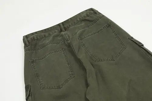 Japanese Brand Cargo Pants Streetwear Multi Pocket Straight Baggy Size US 29 - 2 Thumbnail