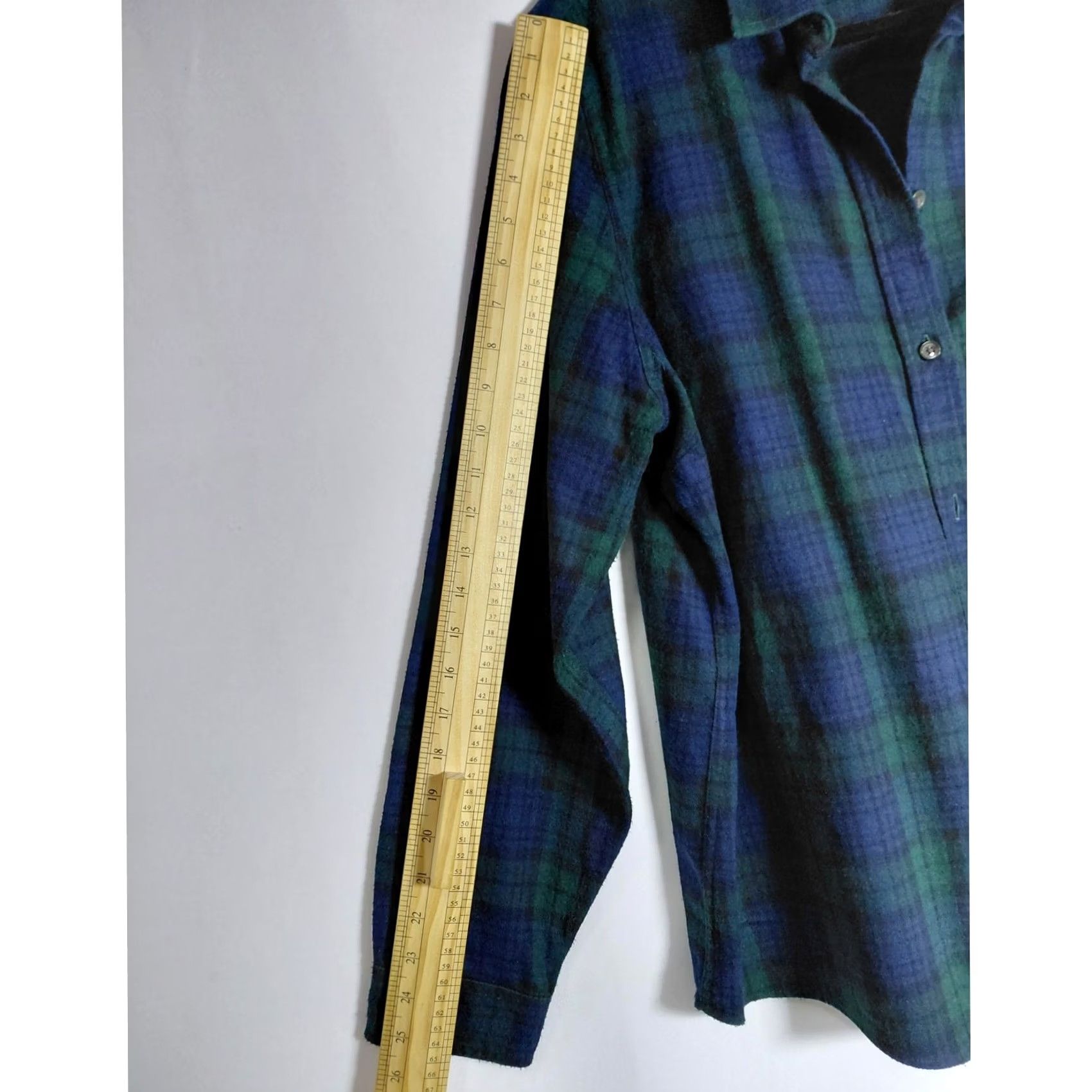Vintage L.L.Bean Plaid Shirt Blue Green Relaxed Fit 1X Plus Long Sleeve Collared Button 100% Cotton Woven Size XL / US 12-14 / IT 48-50 - 4 Thumbnail
