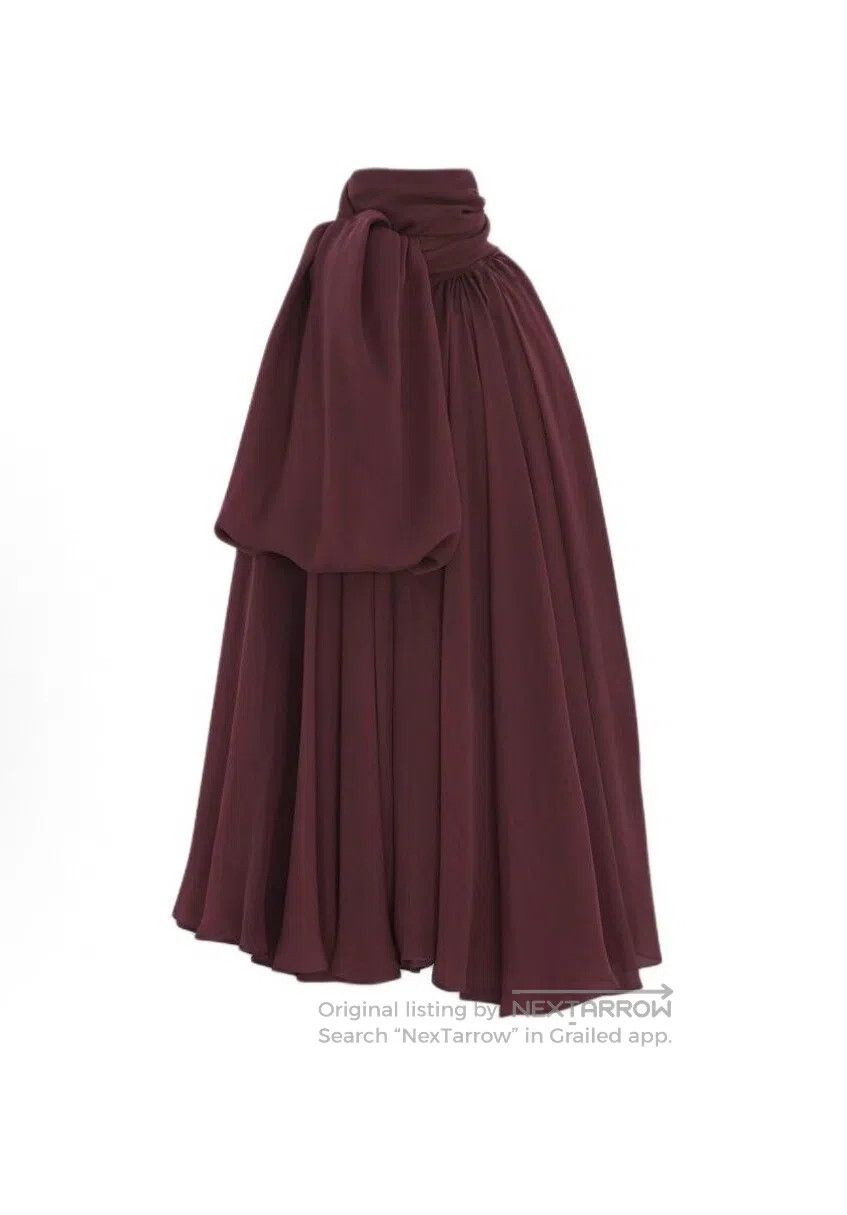 Saint Laurent Paris Saint Laurent Paris Silk Scarf Cascading Pleated Top| Size L / US 10 / IT 46 - 8 Thumbnail