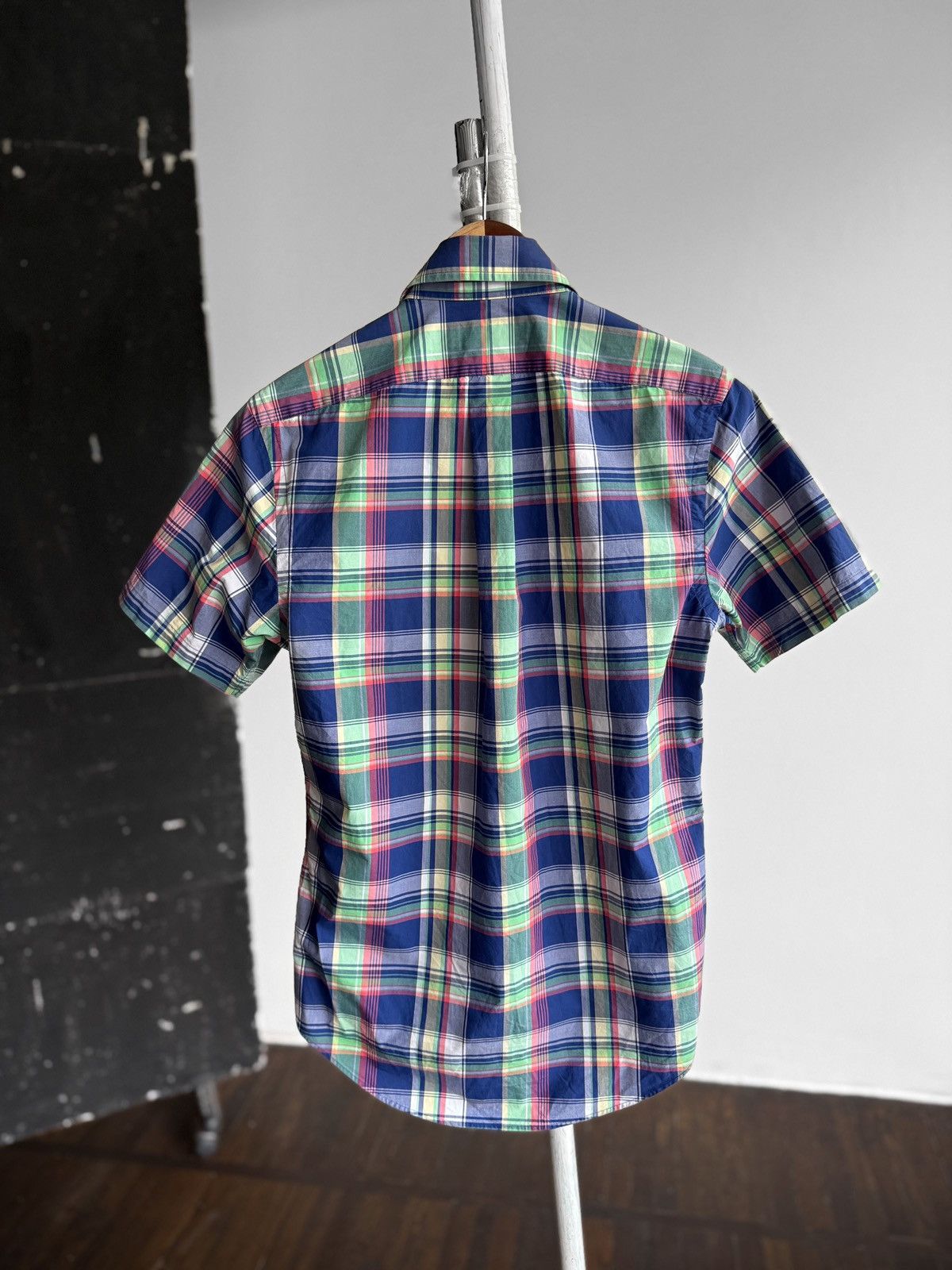 Ralph Lauren Ralph Lauren Mens Blue Green Plaid SS Button Down Shirt Size US XS / EU 42 / 0 - 2 Thumbnail