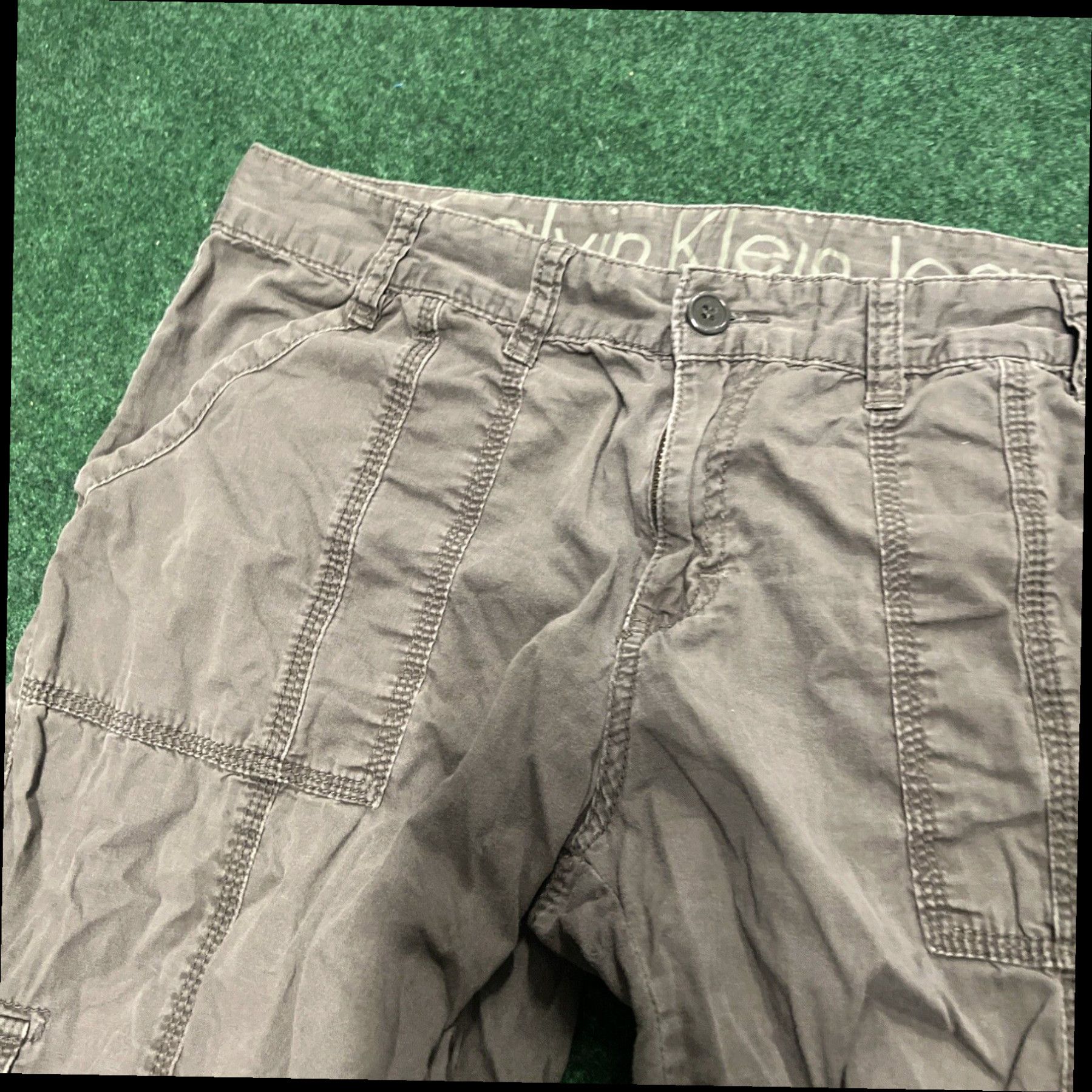 Calvin Klein Calvin Klein Capri Pants Size 14 Brown Summer Beach Outdoors Size 36" / US 14 / IT 50 - 3 Thumbnail