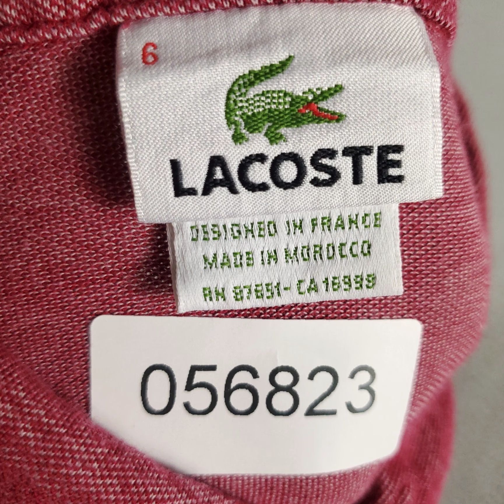 Lacoste Lacoste Polo Shirt Mens Size 6 Red Casual Short Sleeve Regular Fit Size US S / EU 44-46 / 1 - 8 Thumbnail
