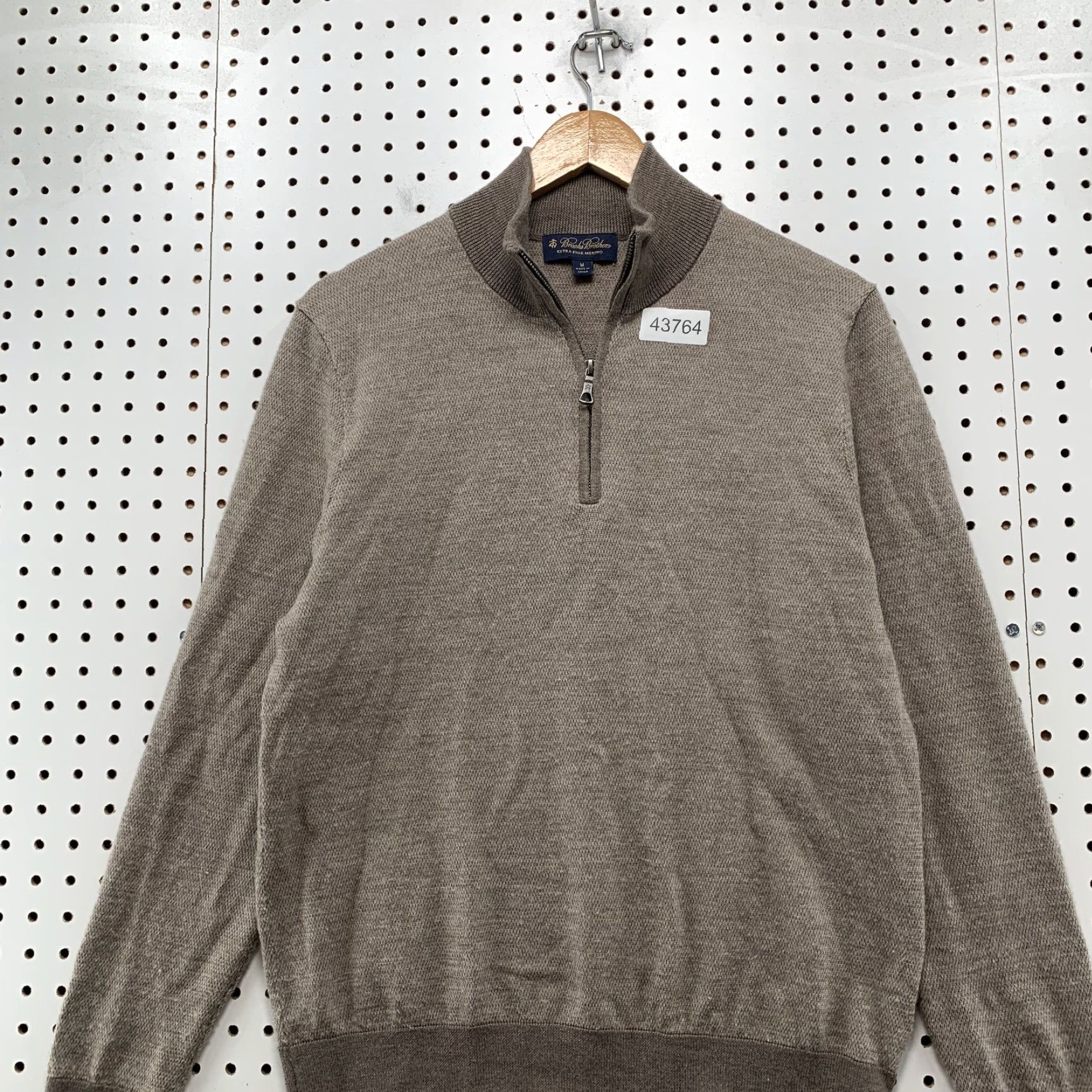 Brooks Brothers BROOKS BROTHERS Extra Fine Merino Wool Sweater Mens Medium Brown 1/4 Zip Pullover Mock Neck Knit Knitwear Casual Winter 90s Preppy Mens Size US M / EU 48-50 / 2 - 2 Thumbnail