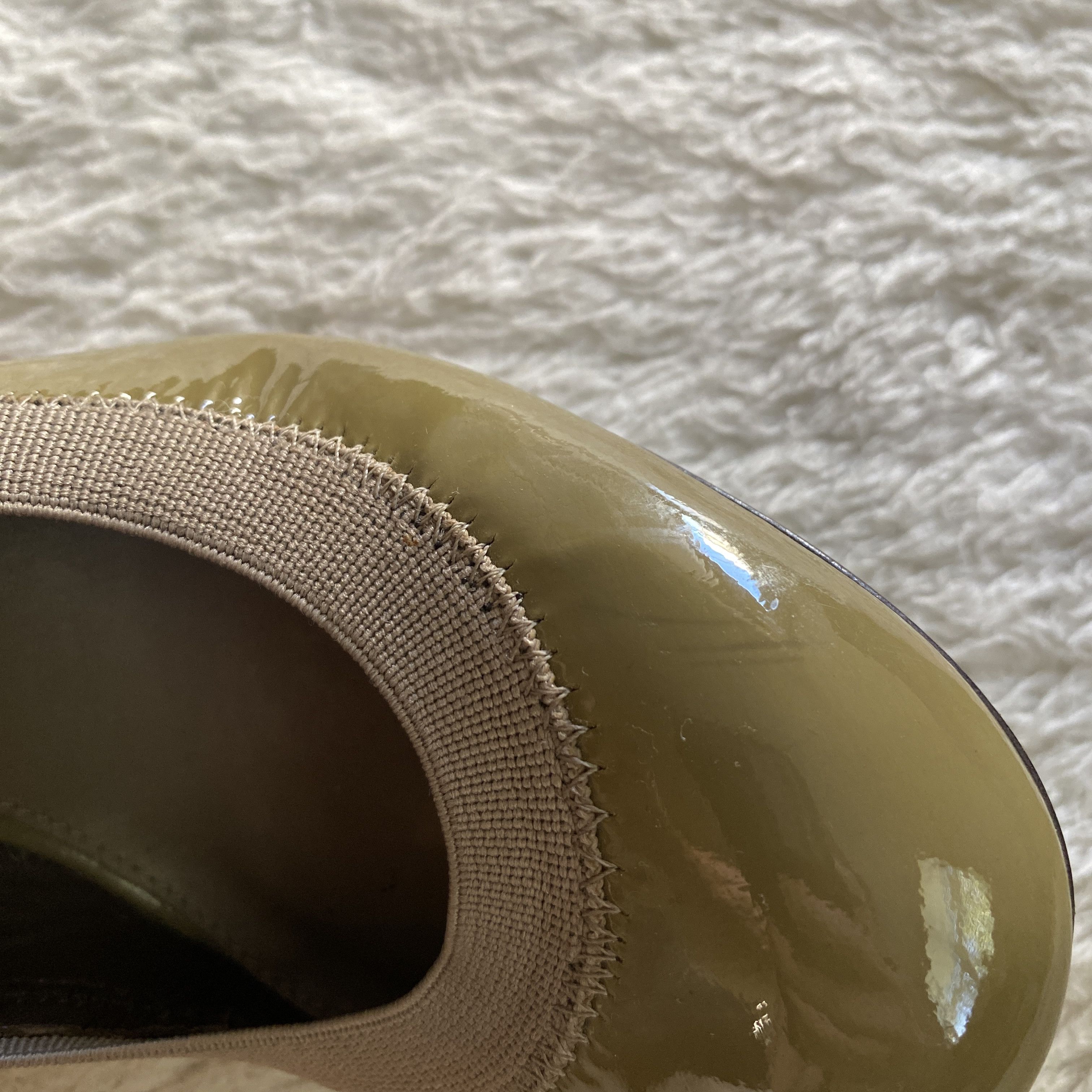 Bcbgmaxazria BCBGMAXAZRIA Olive Patent Leather Mary Jane Heels Size US 5.5 / IT 35.5 - 5 Thumbnail