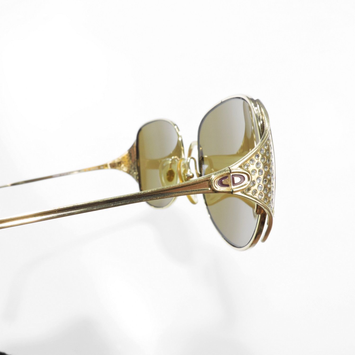 Dior 80’S DIOR GOLD AND CRISTAL BUTTERFLY SUNGLASSES [2362 43] Size ONE SIZE - 8 Thumbnail