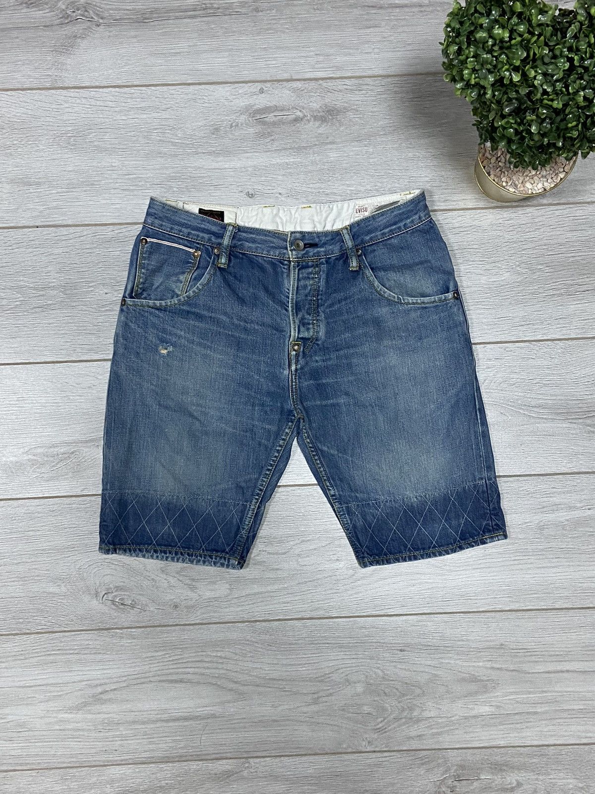 Evisu Evisu vintage seagull denim short jeans Size US 32 / EU 48 - 3 Thumbnail