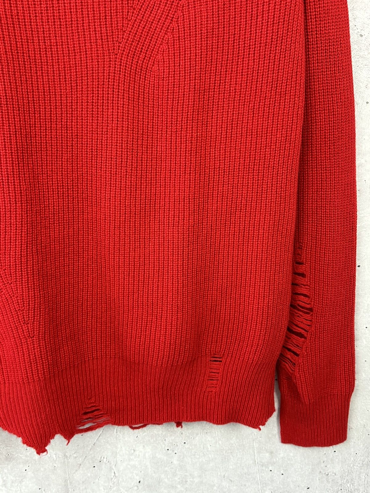 Helmut Lang Helmut Land Distressed Wool Knit Long Sleeve Men’s Sweater Size US M / EU 48-50 / 2 - 4 Thumbnail