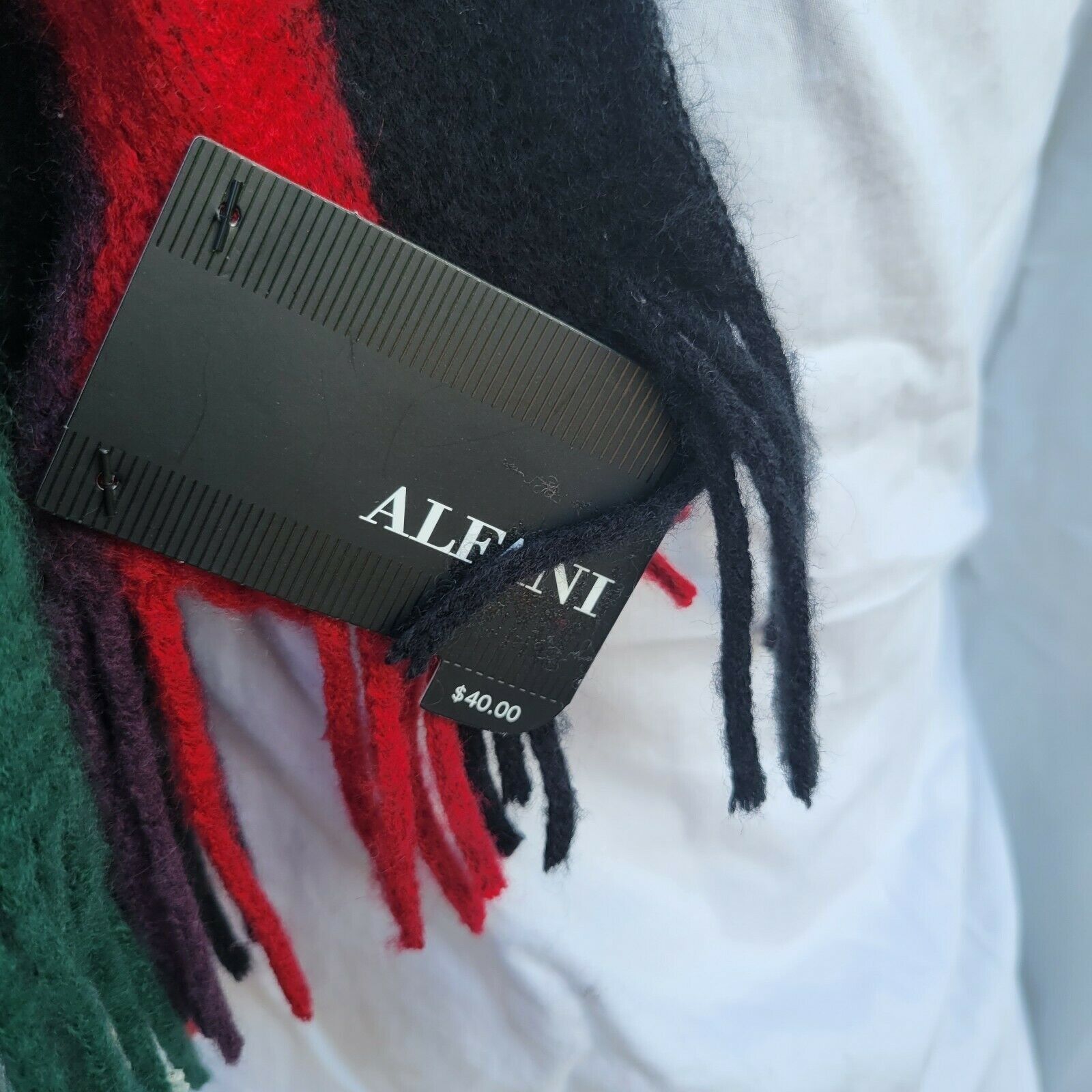 Alfani Alfani Unisex Men's Knit Striped Scarf One Size Size ONE SIZE - 3 Thumbnail