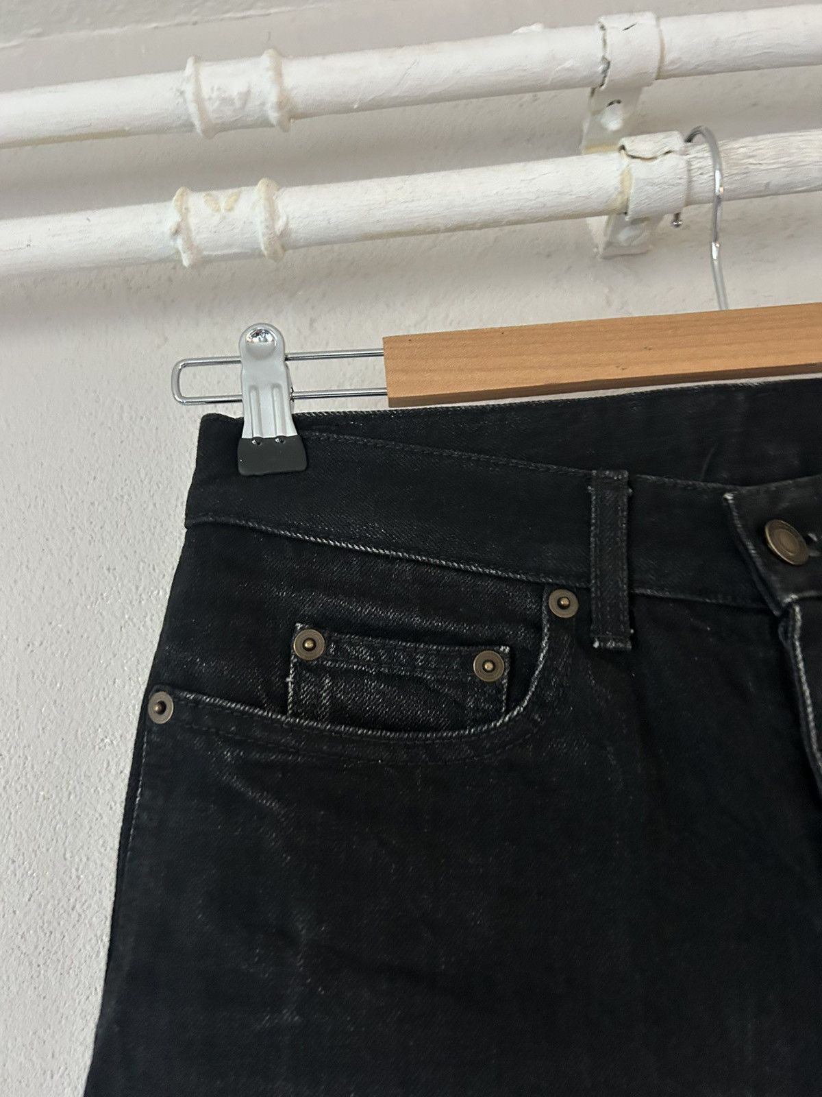Saint Laurent Paris Saint Laurent D14 M/SL-LW Black Denim Cut-Off Shorts Size US 28 / EU 44 - 2 Thumbnail