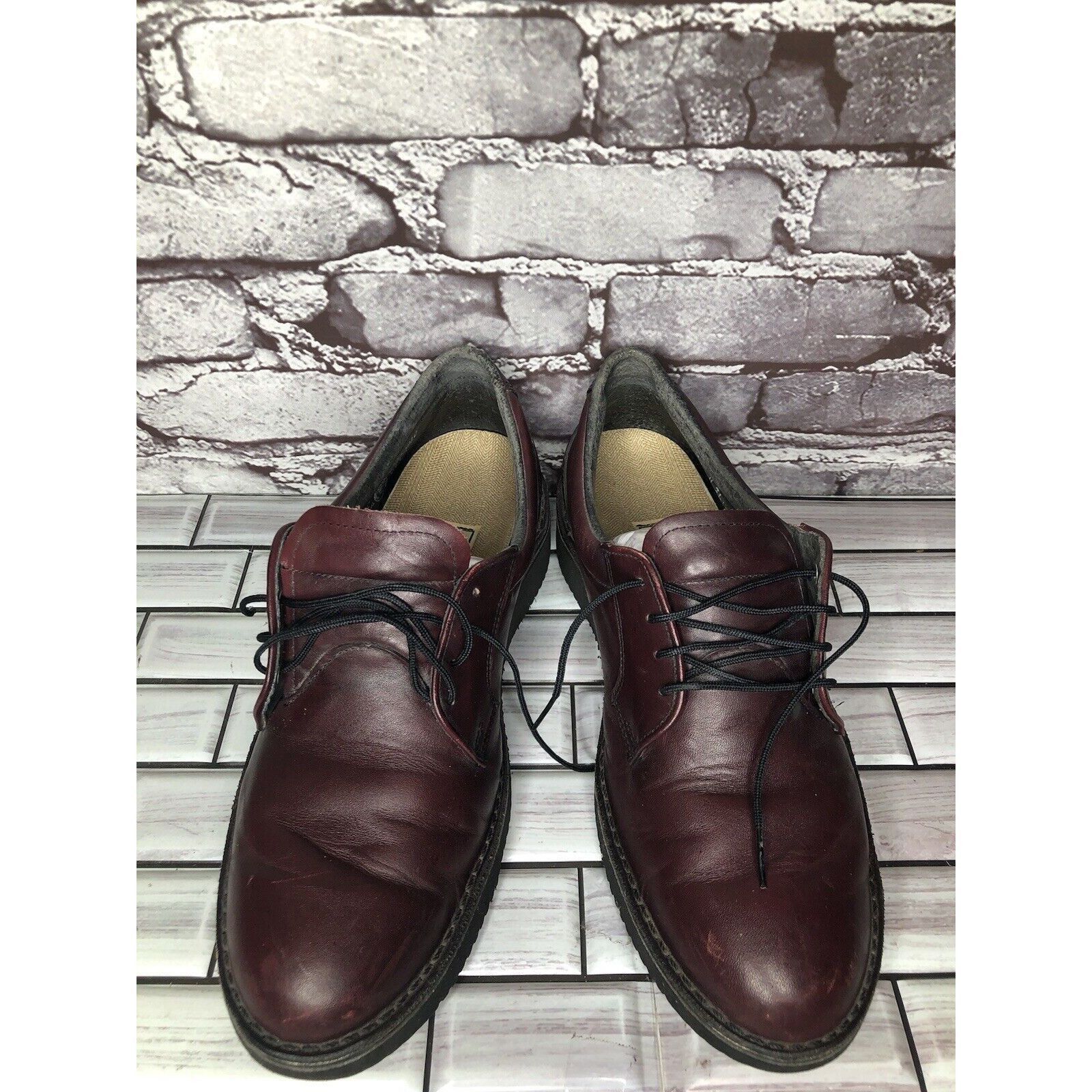 L.L. Bean L.L Bean Freeport Maine Red Leather Oxfords Lace Up Shoes Me Size US 10 / EU 43 - 20 Thumbnail
