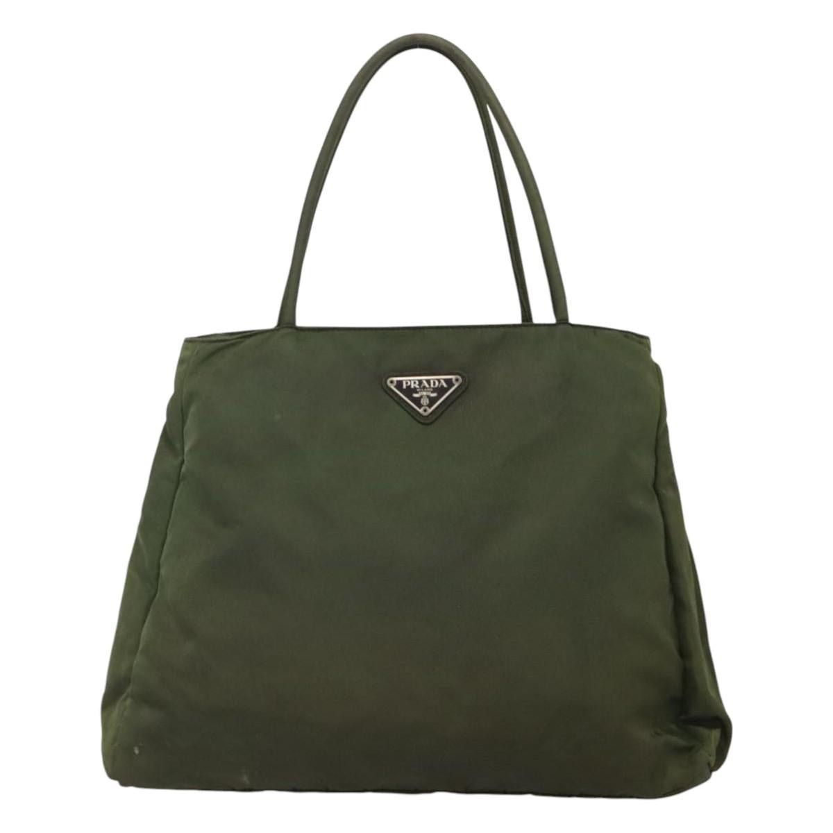 Prada PRADA Hand Bag Nylon Khaki Silver Size ONE SIZE - 2 Thumbnail