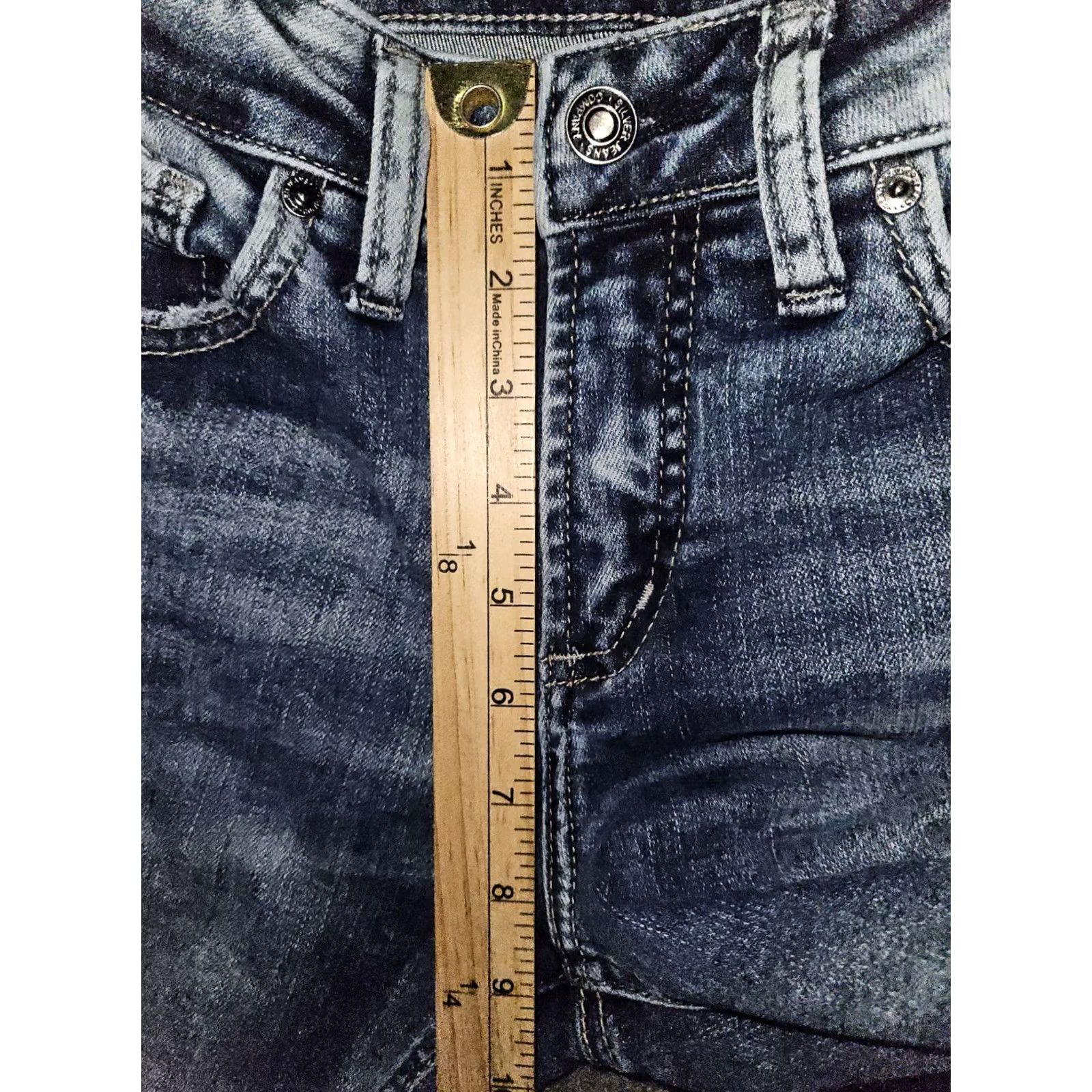 Silver Jeans Co. VINTAGE Silver Jeans Avery Slim Boot Jeans 26/31 Low Rise Blue Embroidered Size 26" / US 2 / IT 38 - 5 Thumbnail