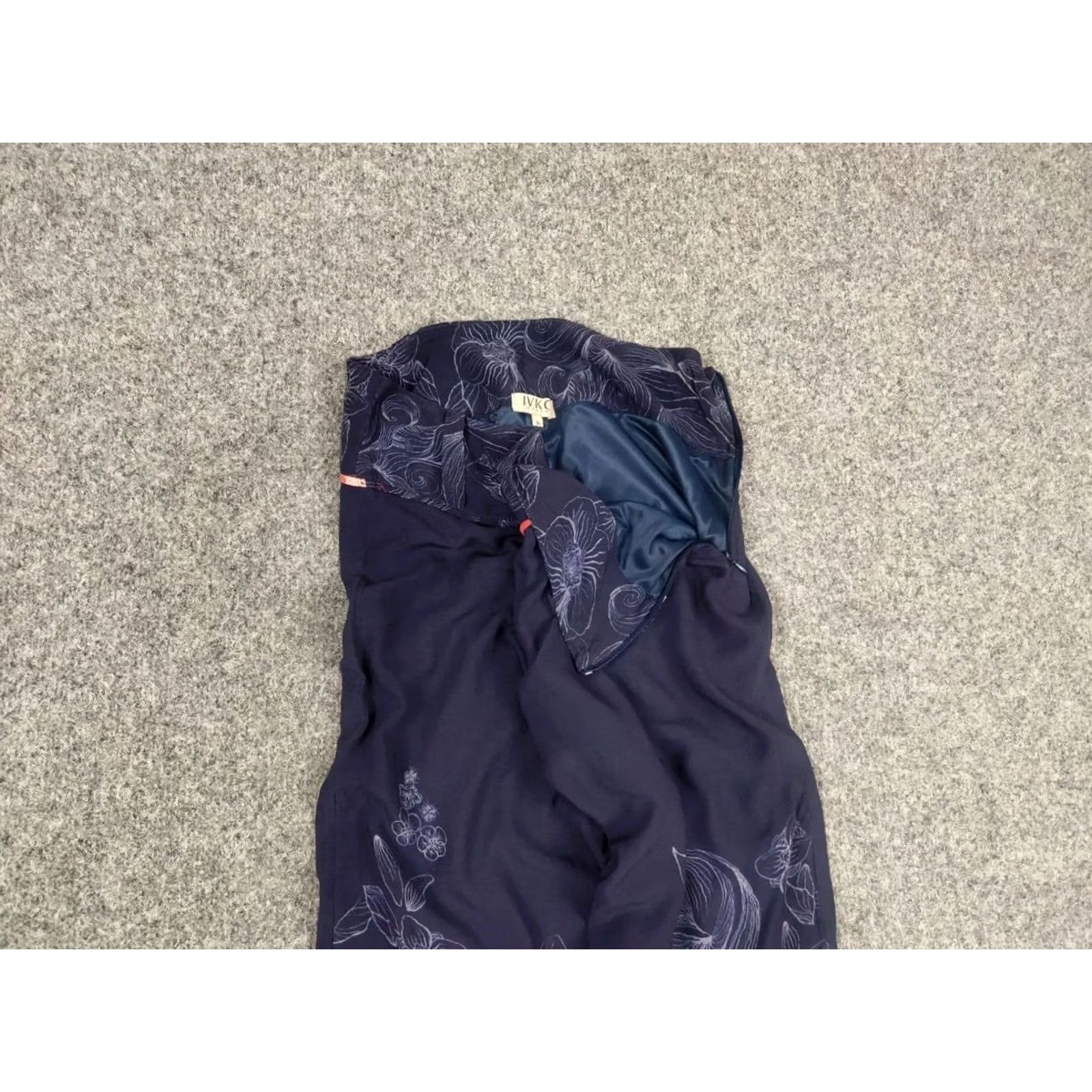 Vintage IVKO Design Viscose Floral Print Blue Trouser Wide-Leg Pants Womens 36 Blue Floral Vintage No N/A Size 25" / US 0 / IT 36 - 4 Thumbnail
