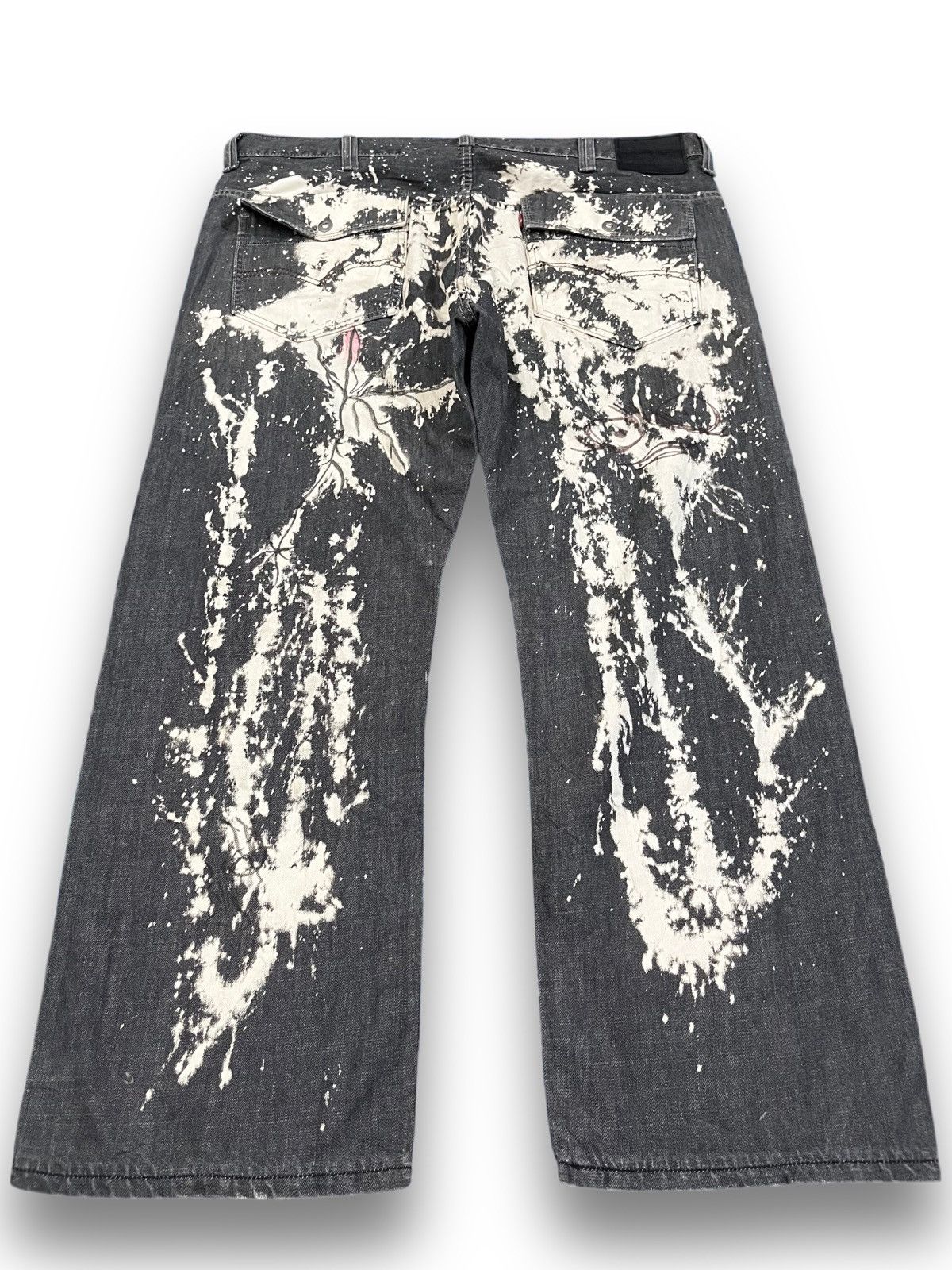 LVC × Levi's × Levi's Vintage Clothing Vintage Levis 569 Paint Splatter Mural Denim Size US 43 - 8 Thumbnail