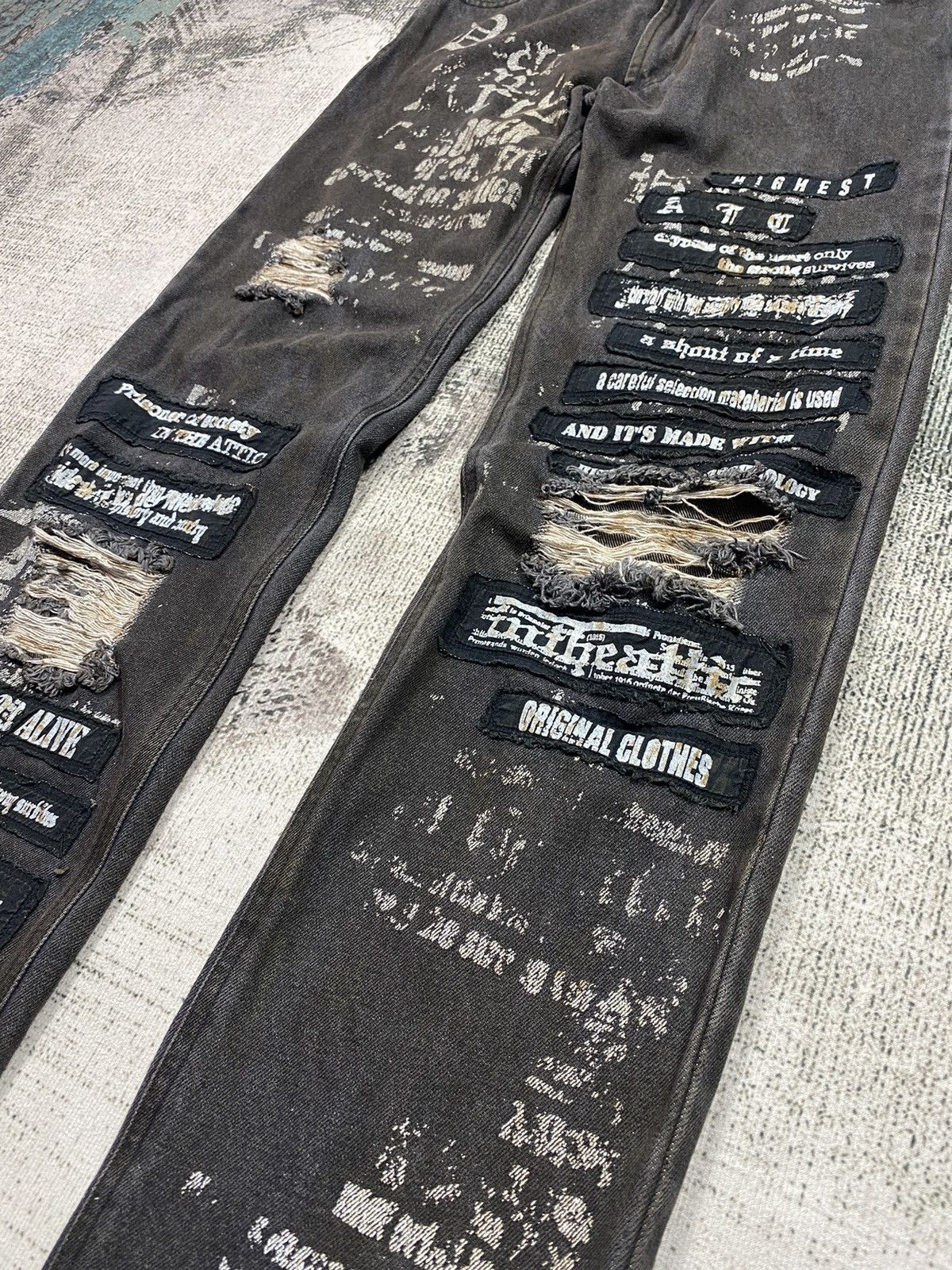Seditionaries RARE🔥Distressed Japanese Brand In The Attic Size US 29 - 4 Thumbnail