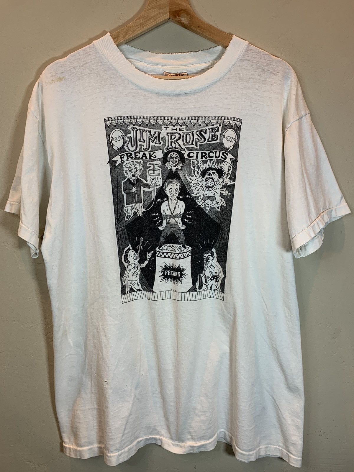Vintage RARE* Vintage 1991 Jim Rose Freak Circus Single Stitch Shirt Size US XL / EU 56 / 4 - 1 Thumbnail