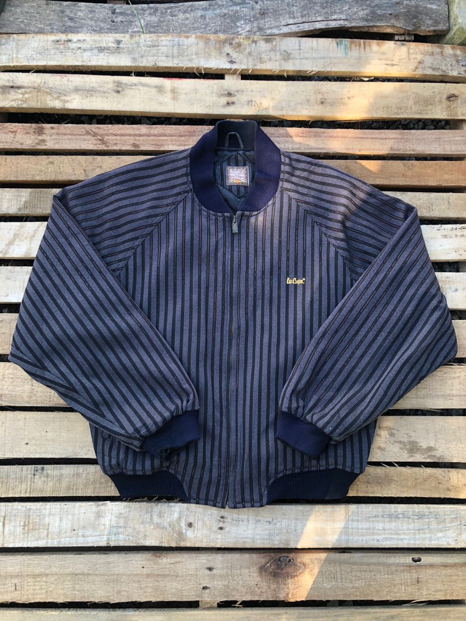 Lee Vintage Lee Cooper Stripes Bomber Jacket Size US L / EU 52-54 / 3 - 1 Thumbnail