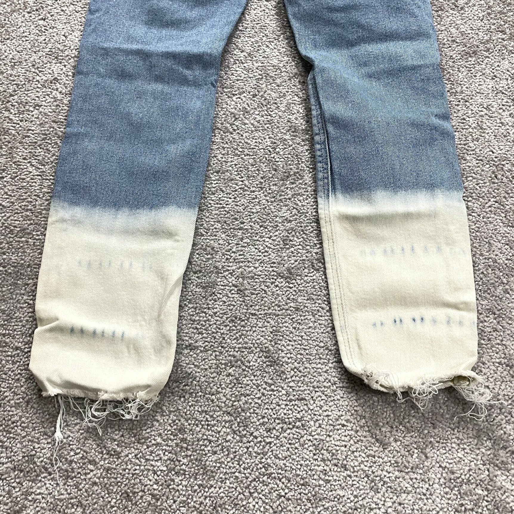 Old Navy VINTAGE Old Navy Rockstar Super Skinny Denim Jeans Womens Size 2 Blue Mid Rise Raw Hem 27x27 Size 26" / US 2 / IT 38 - 3 Thumbnail