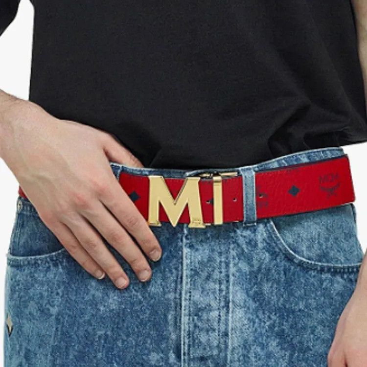 MCM o1mt1gz0225 Size: 95 / Reversible Belt in Red Size 36 - 4 Thumbnail