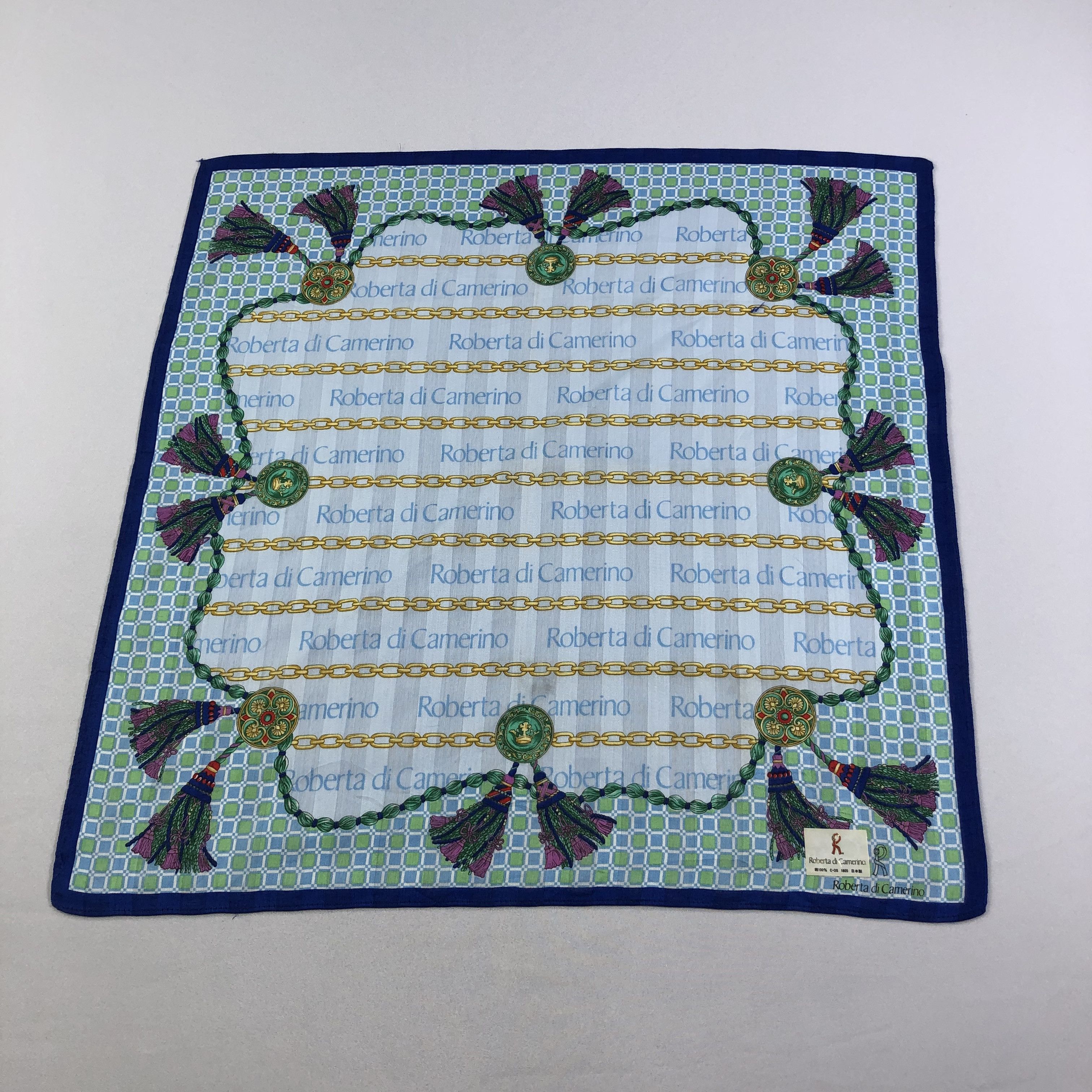 Roberta di Camerino × Vintage Roberta di Camerino Handkerchief Neckerchief Bandana H2132 Size ONE SIZE - 2 Thumbnail