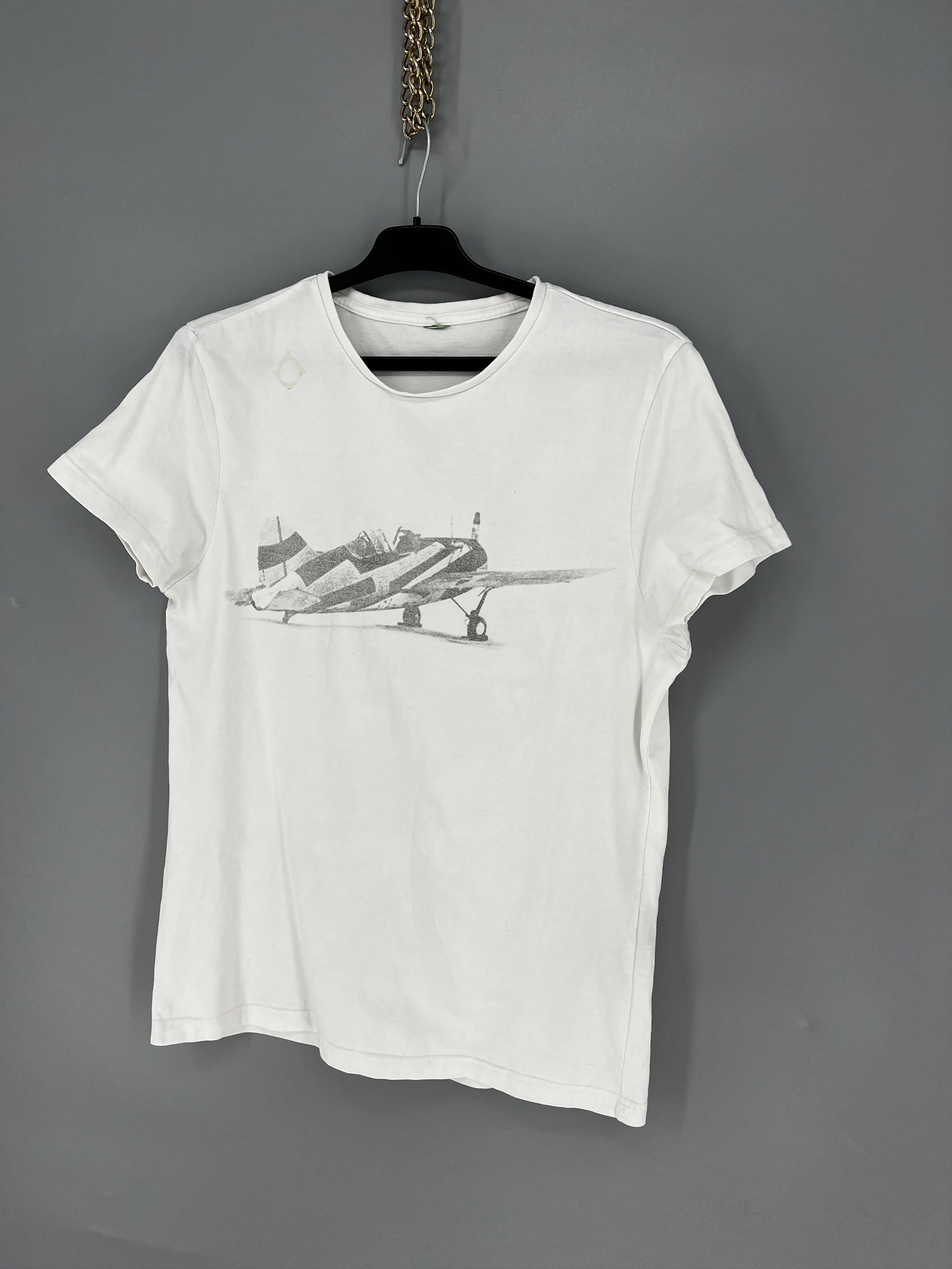 MA.STRUM Ma.Strum vintage white T-shirt central logo plane Size US S / EU 44-46 / 1 - 3 Thumbnail