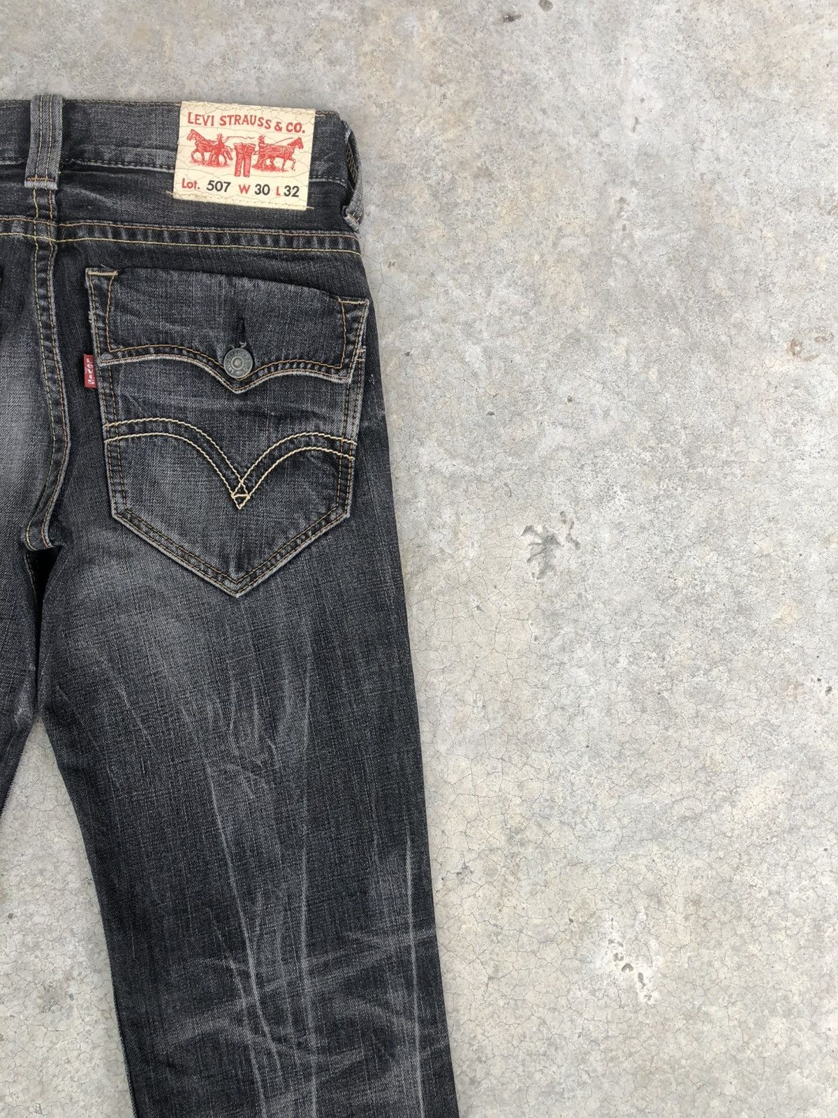 If Six Was Nine Levis 507 Flared Jeans Bootcut Distressed Denim Size US 30 / EU 46 - 10 Thumbnail