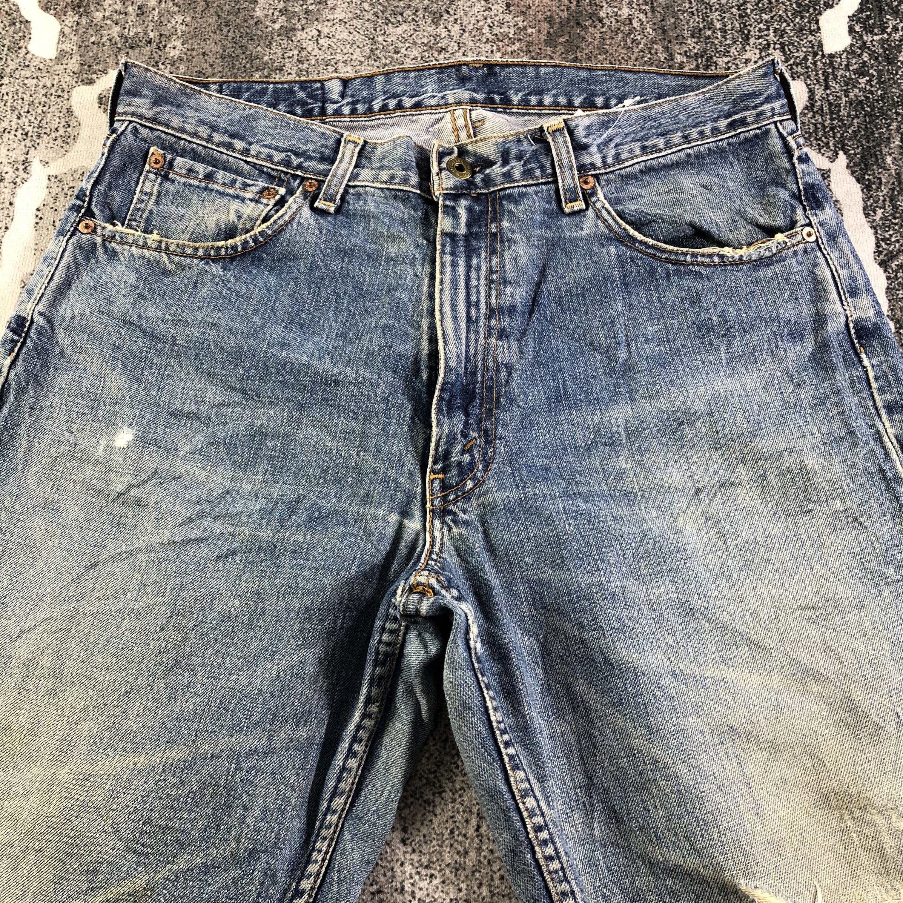Levi's Vintage Levis 503 Redline Jeans Ripped Selvedge Denim KJ2856 Size US 34 / EU 50 - 3 Thumbnail