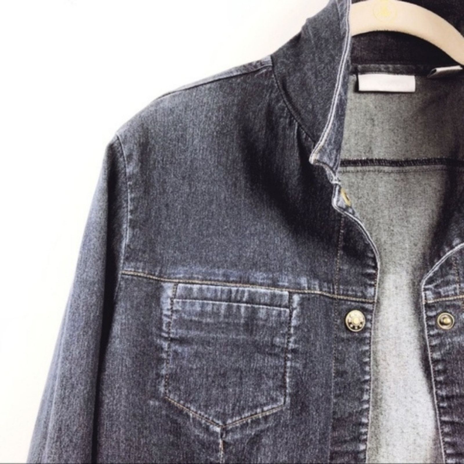 Other Halogen Blue Denim Jean Jacket Size S / US 4 / IT 40 - 3 Thumbnail