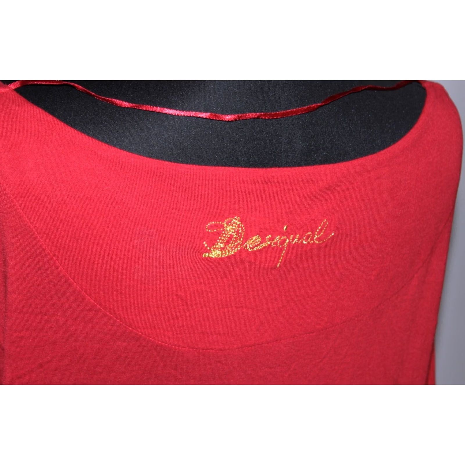 Desigual Desigual Blouse Shirt Womens Red Size S Cotton Blend Short Sleeve Top Size S / US 4 / IT 40 - 5 Thumbnail