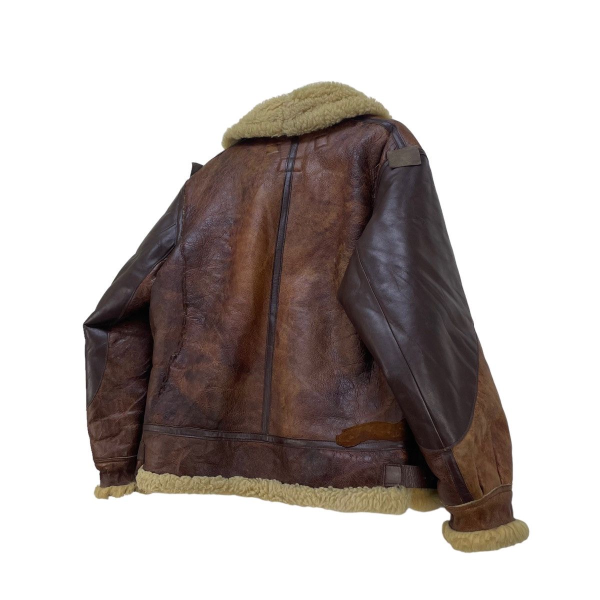 Genuine Leather 🔥Vtg JA Dubow Mfg Type B3 Shearling Leather Jacket Size US S / EU 44-46 / 1 - 6 Thumbnail