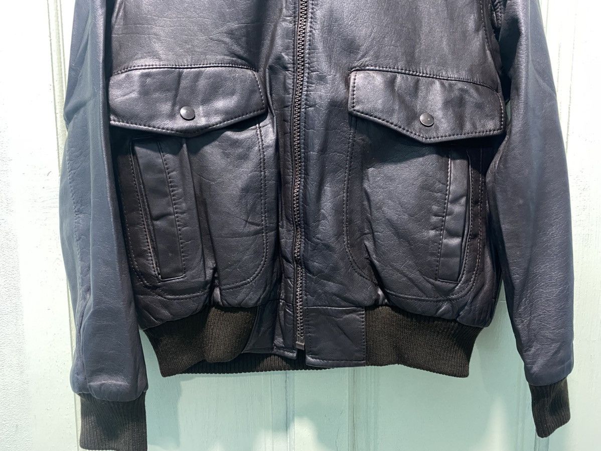 Genuine Leather Vintage Sunbird Leather Bomber Jacket Sherling Made Japan Size US L / EU 52-54 / 3 - 6 Thumbnail
