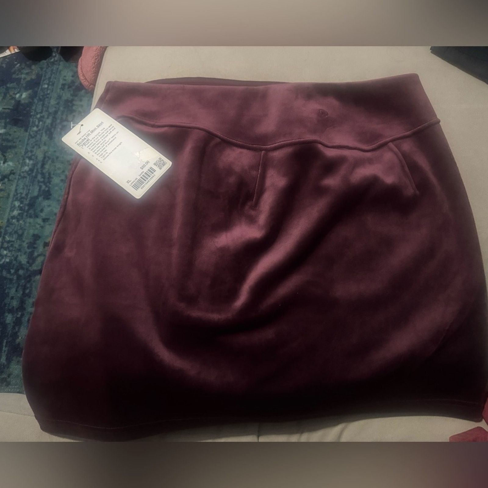 Lululemon 073 NWT Lululemon Scuba High Rise Mini Skirt in Velvet color Size 36" / US 14 / IT 50 - 6 Thumbnail
