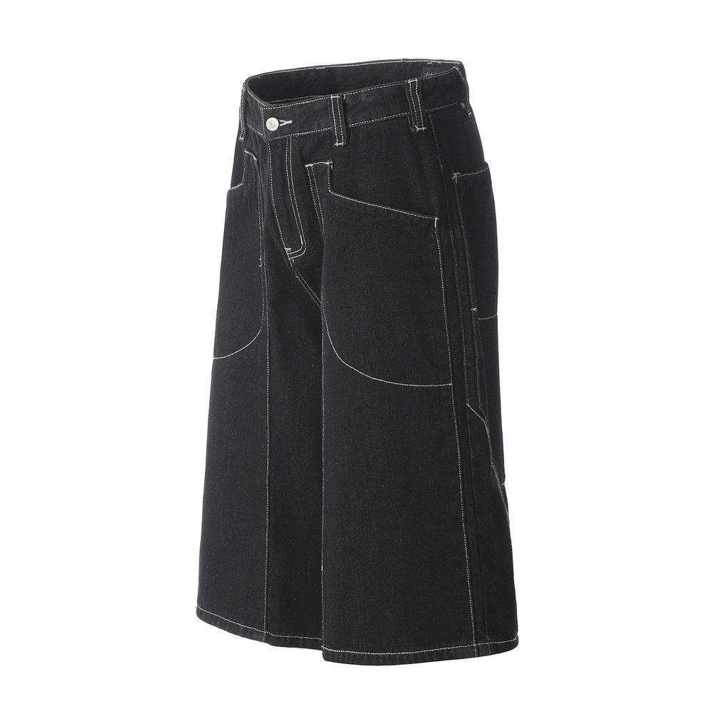 Japanese Brand × Vintage American loose wide-leg men's casual workwear denim shorts Size US 32 / EU 48 - 2 Thumbnail