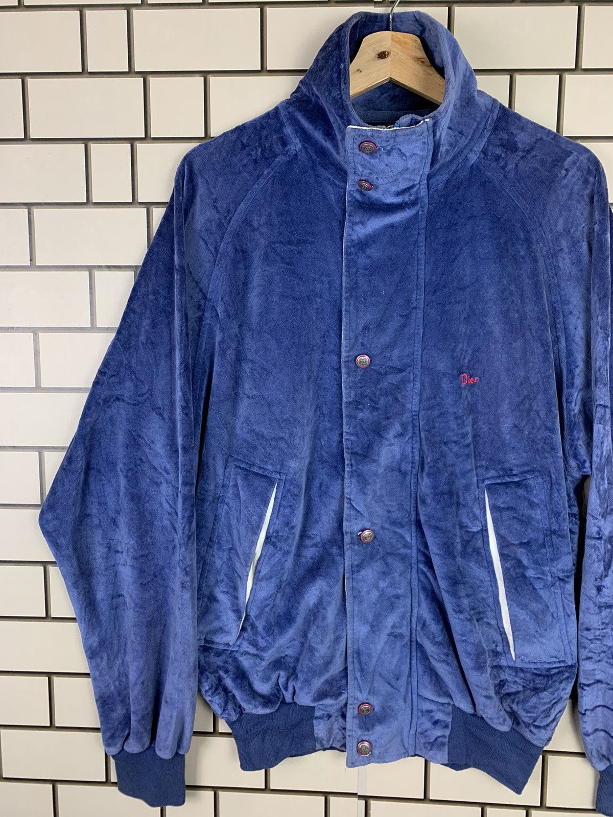 Christian Dior Monsieur Vintage Christian Dior Blue Velvet Jacket Size US L / EU 52-54 / 3 - 8 Thumbnail