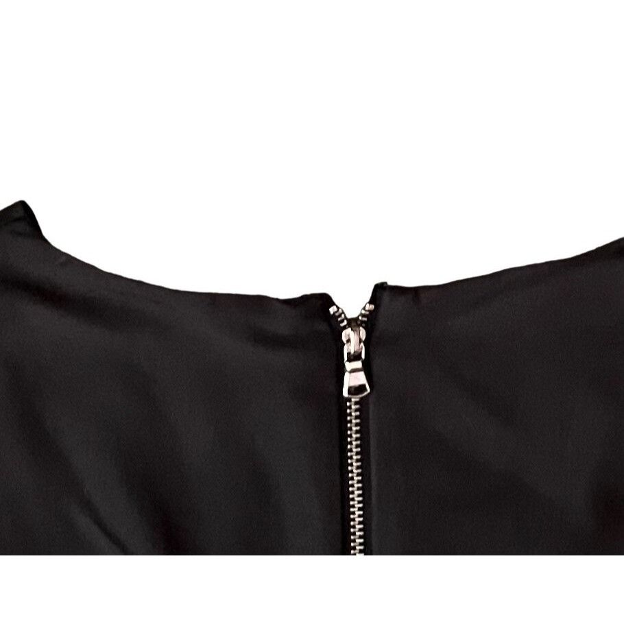 Adam Lippes $790 Adam By Adam Lippes 8 Fit & Flare Dress Black Gray Slee Size M / US 6-8 / IT 42-44 - 9 Thumbnail