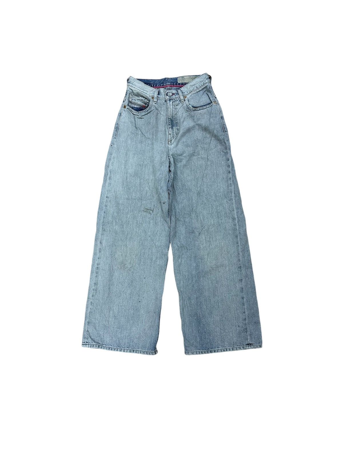Designer × Diesel Vintage Y2K Diesel Regular Straight High Waist Baggy Jeans Size 23" - 1 Thumbnail