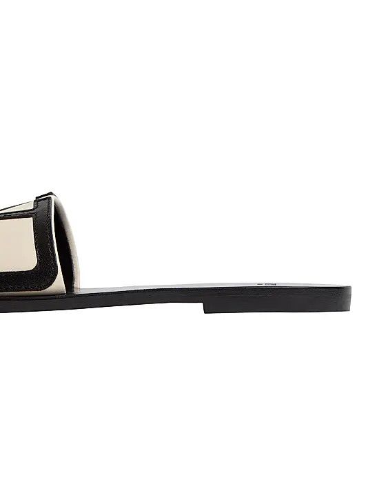 Valentino os11x0126 Viva Superstar Slide Sandals in Black/Ivory Size US 11 / IT 41 - 7 Thumbnail