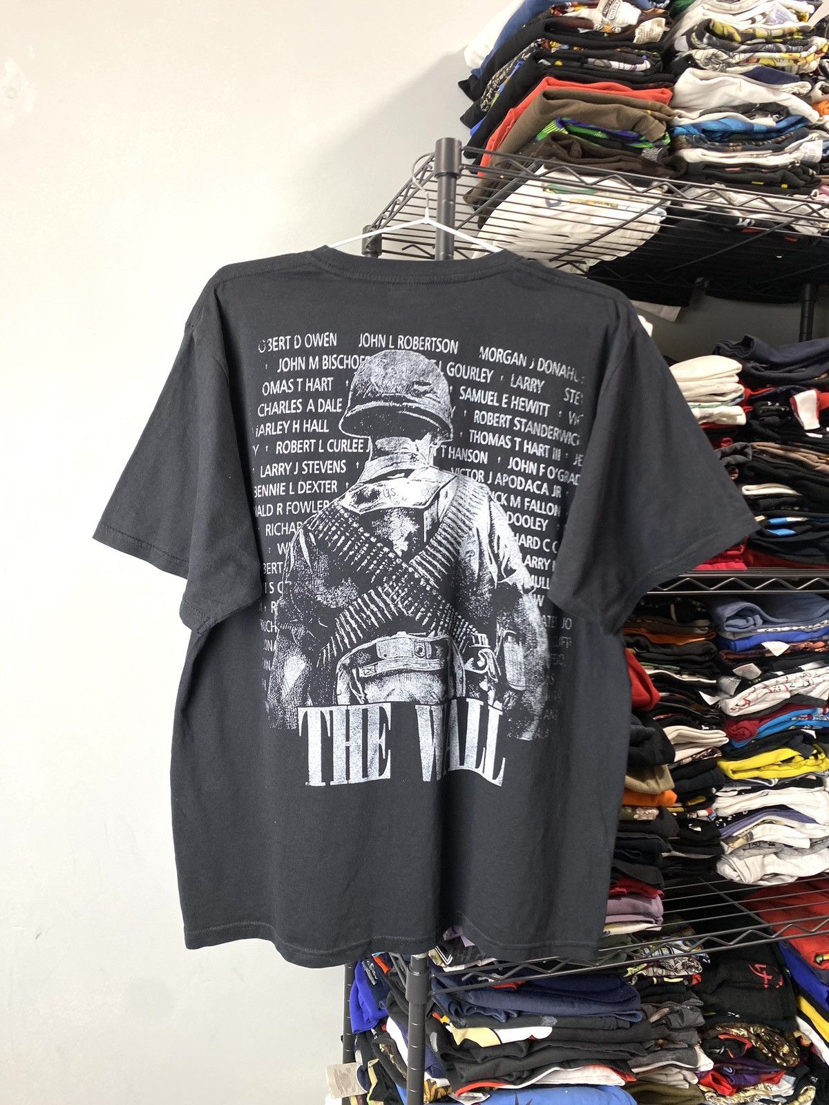 Other 💥Rare 90s Vintage The Wall Vietnam TShirt Full Metal Jacket Size US XL / EU 56 / 4 - 1 Thumbnail