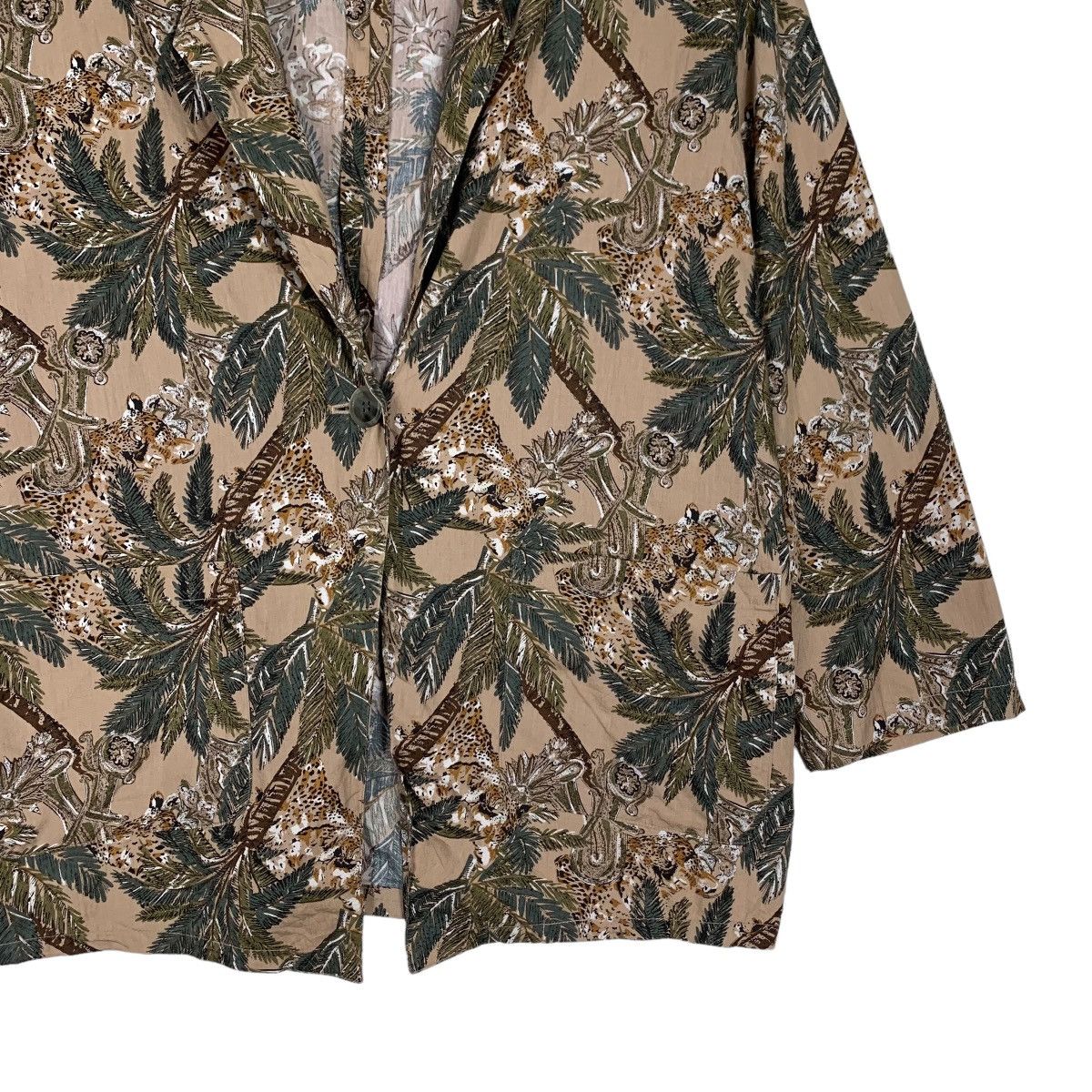 Vintage RUBAN ROUGE Motif Tree Design Casual Jacket #1016-C46 Size L / US 10 / IT 46 - 4 Thumbnail