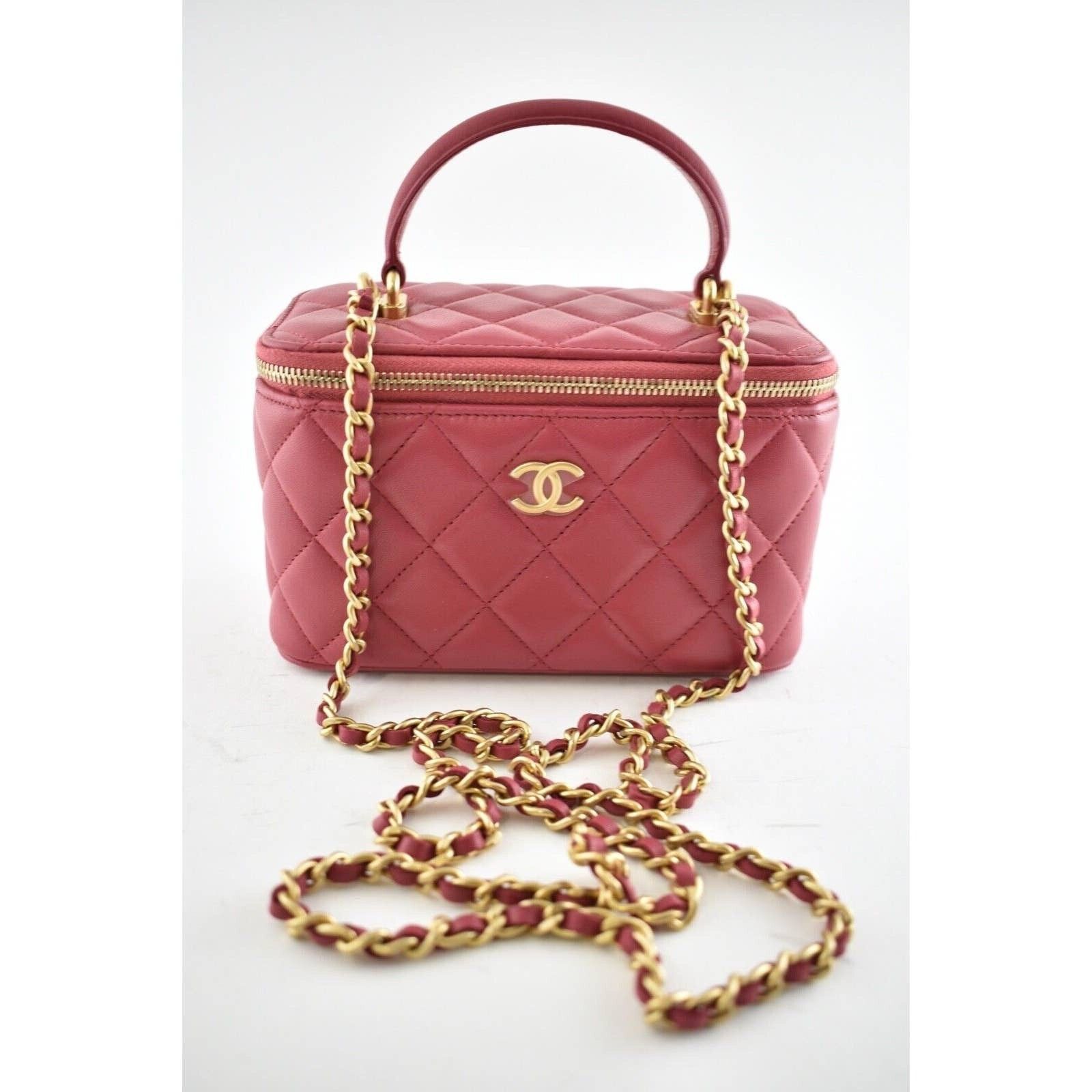Chanel Chanel With Chain Top Handle Logo Shoulder Crossbody Bag Size ONE SIZE - 6 Thumbnail
