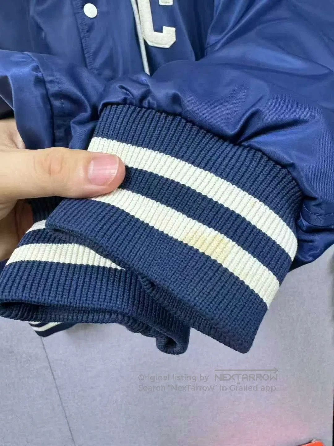 Celine celine deep blue faux layered baseball jacket. Size US L / EU 52-54 / 3 - 5 Thumbnail