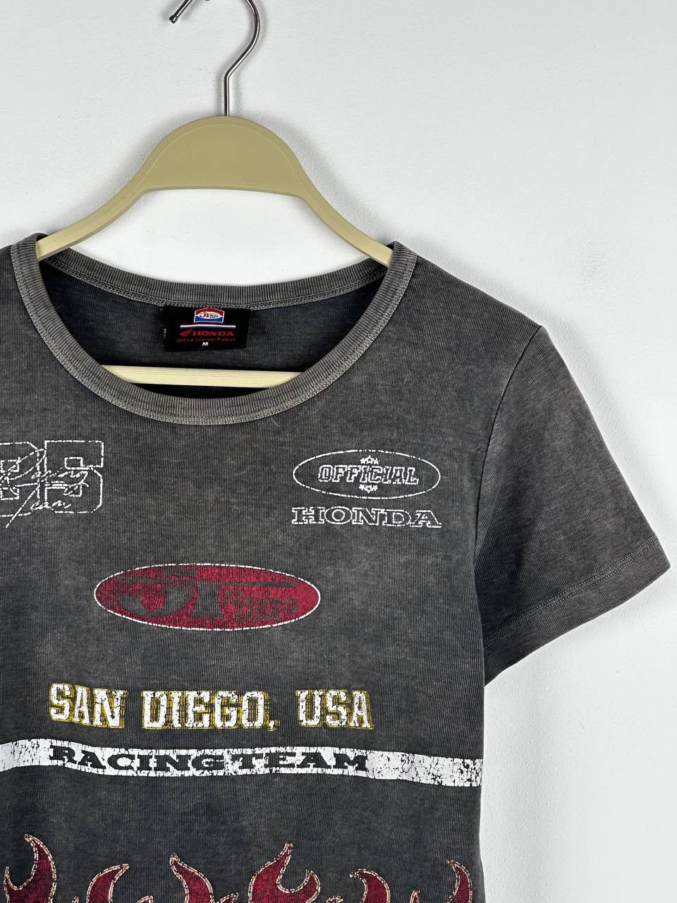 Honda × Vintage Vintage JT Racing Honda Flaming Crop Top Size M / US 6-8 / IT 42-44 - 6 Thumbnail